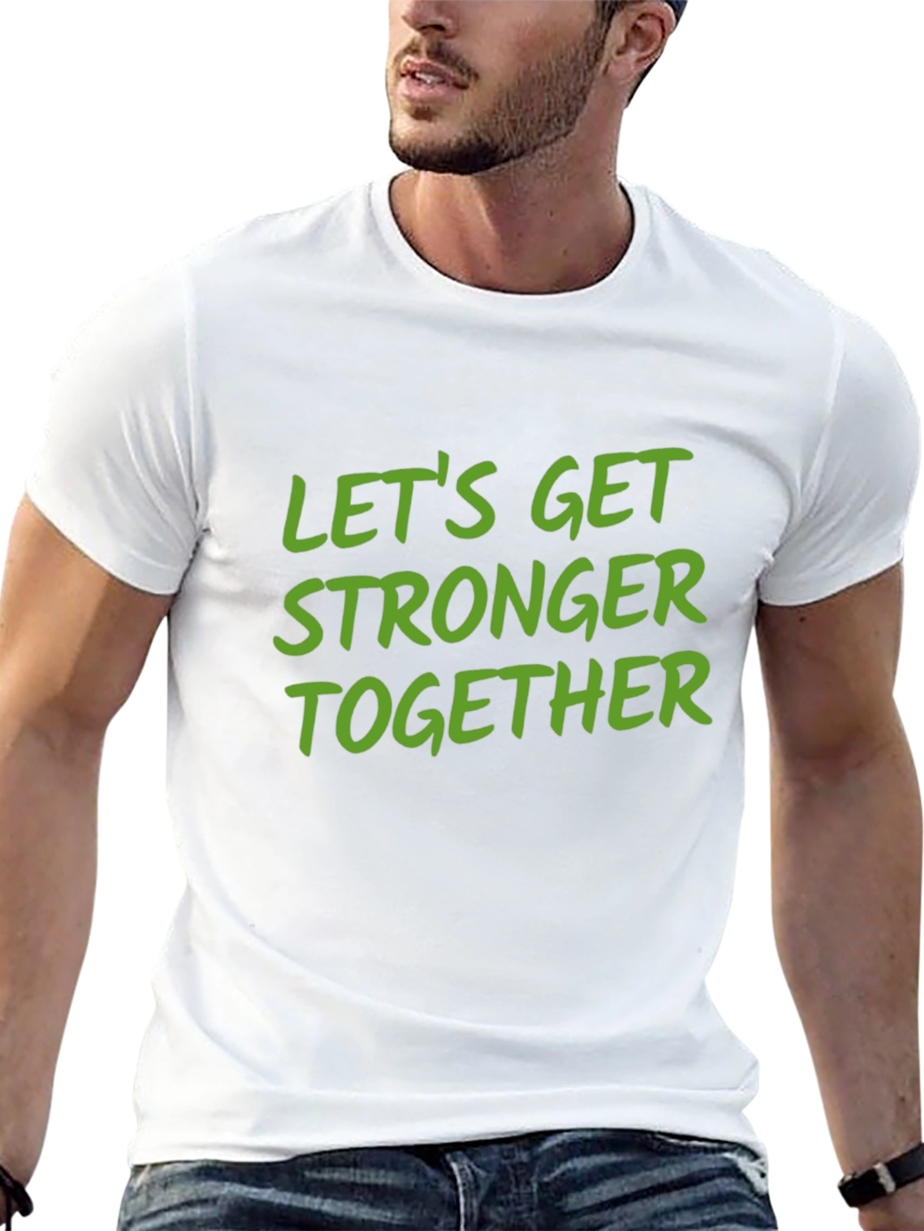 Lets Get Stronger Together Black T-Shirt