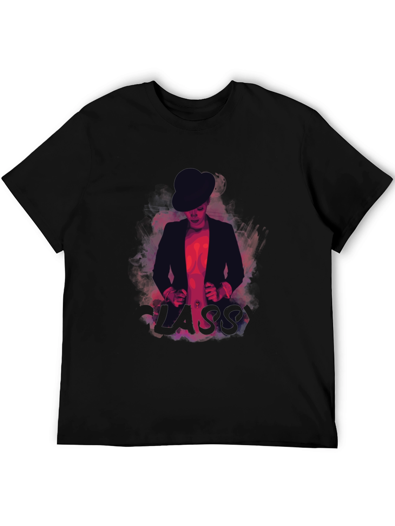 Classy Mans Graphic T-Shirt - Black