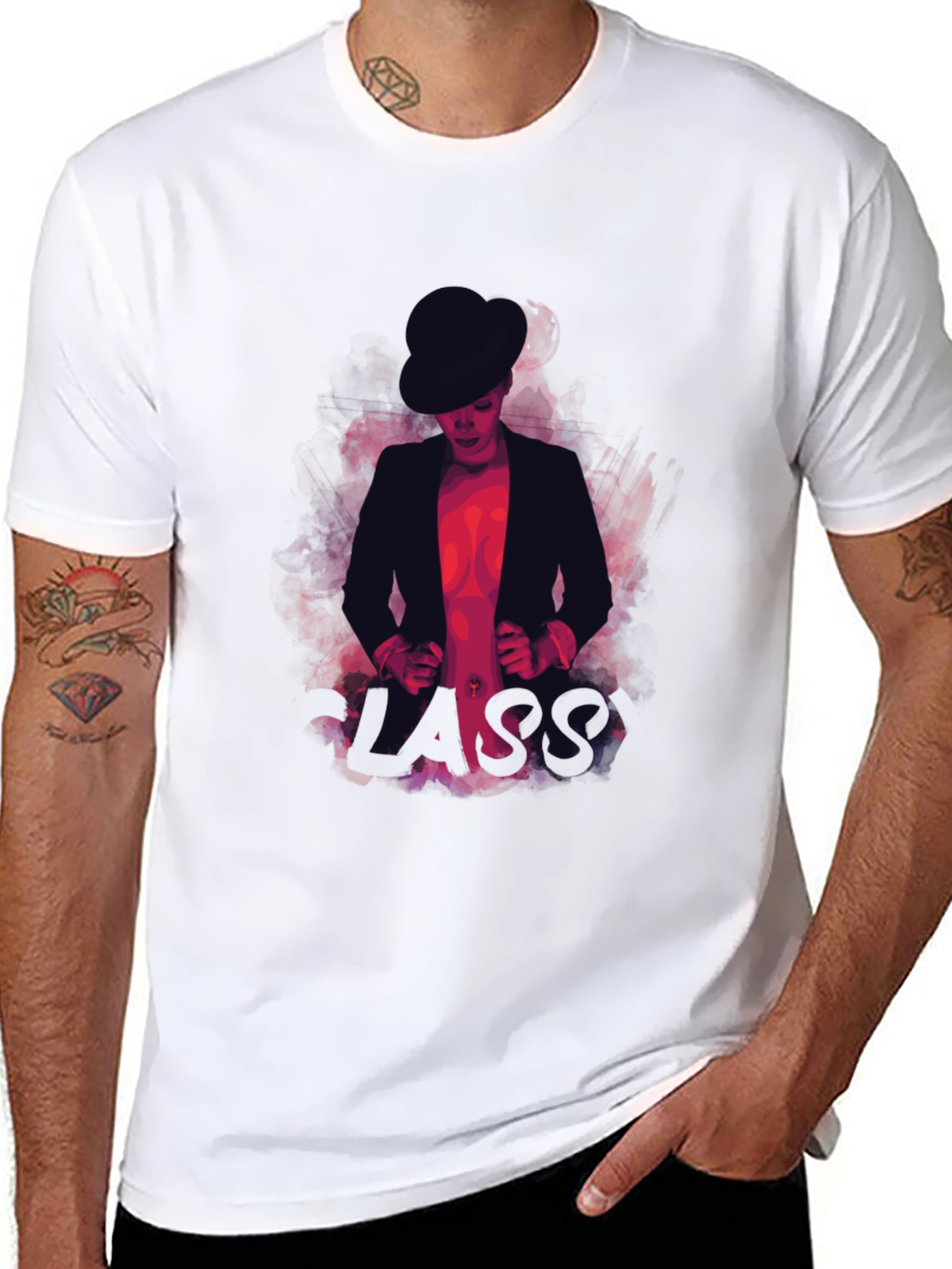 Classy Mans Graphic T-Shirt - Black