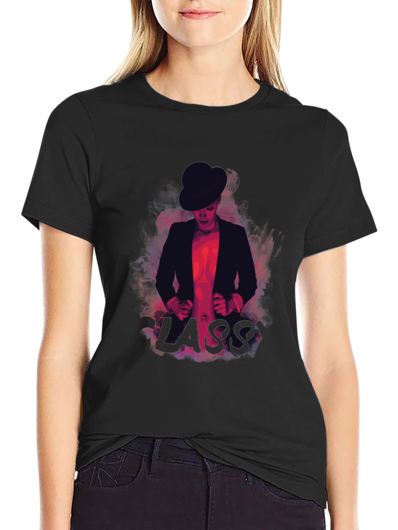 Classy Mans Graphic T-Shirt - Black