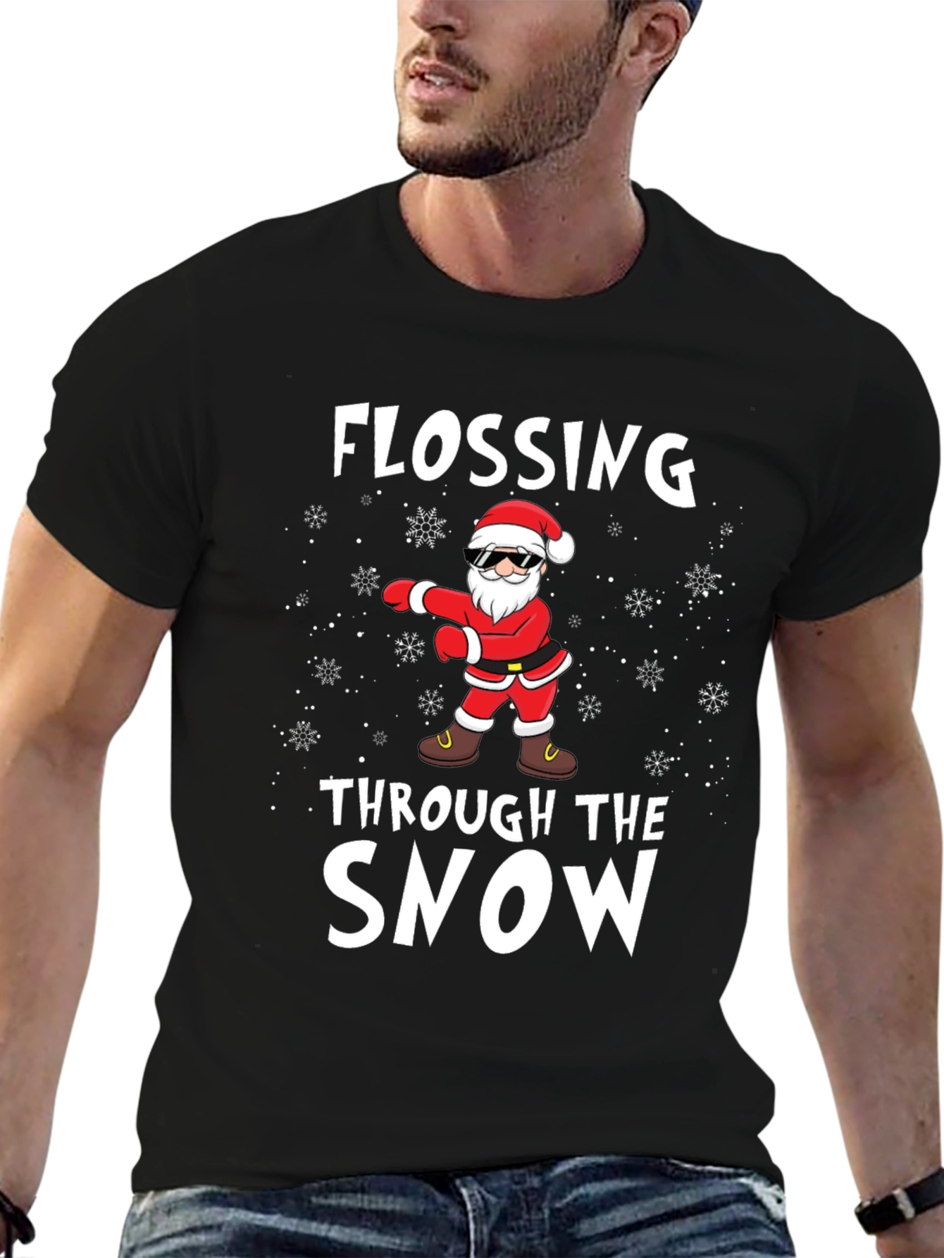 Flossing Santa T-Shirt - Holiday Fun