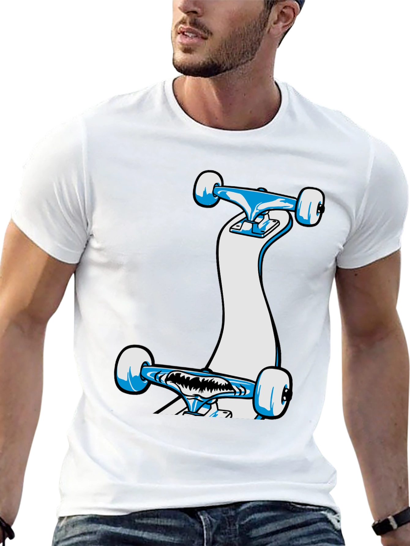 Skateboard Graphic Black T-Shirt