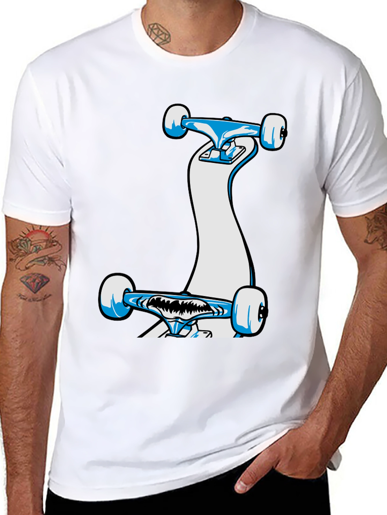 Skateboard Graphic Black T-Shirt