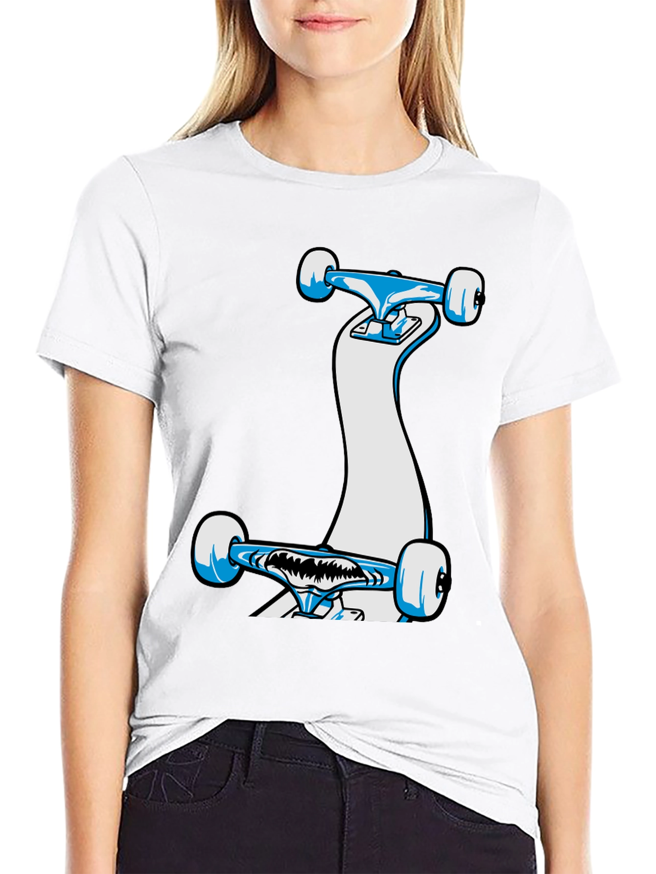 Skateboard Graphic Black T-Shirt