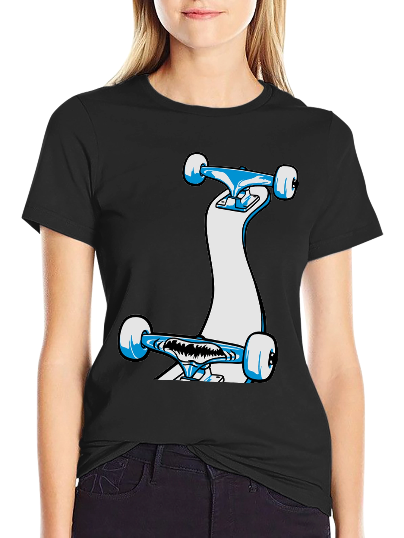 Skateboard Graphic Black T-Shirt