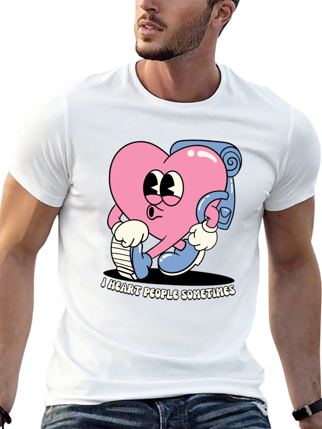 I Heart People Sometimes Graphic Tee