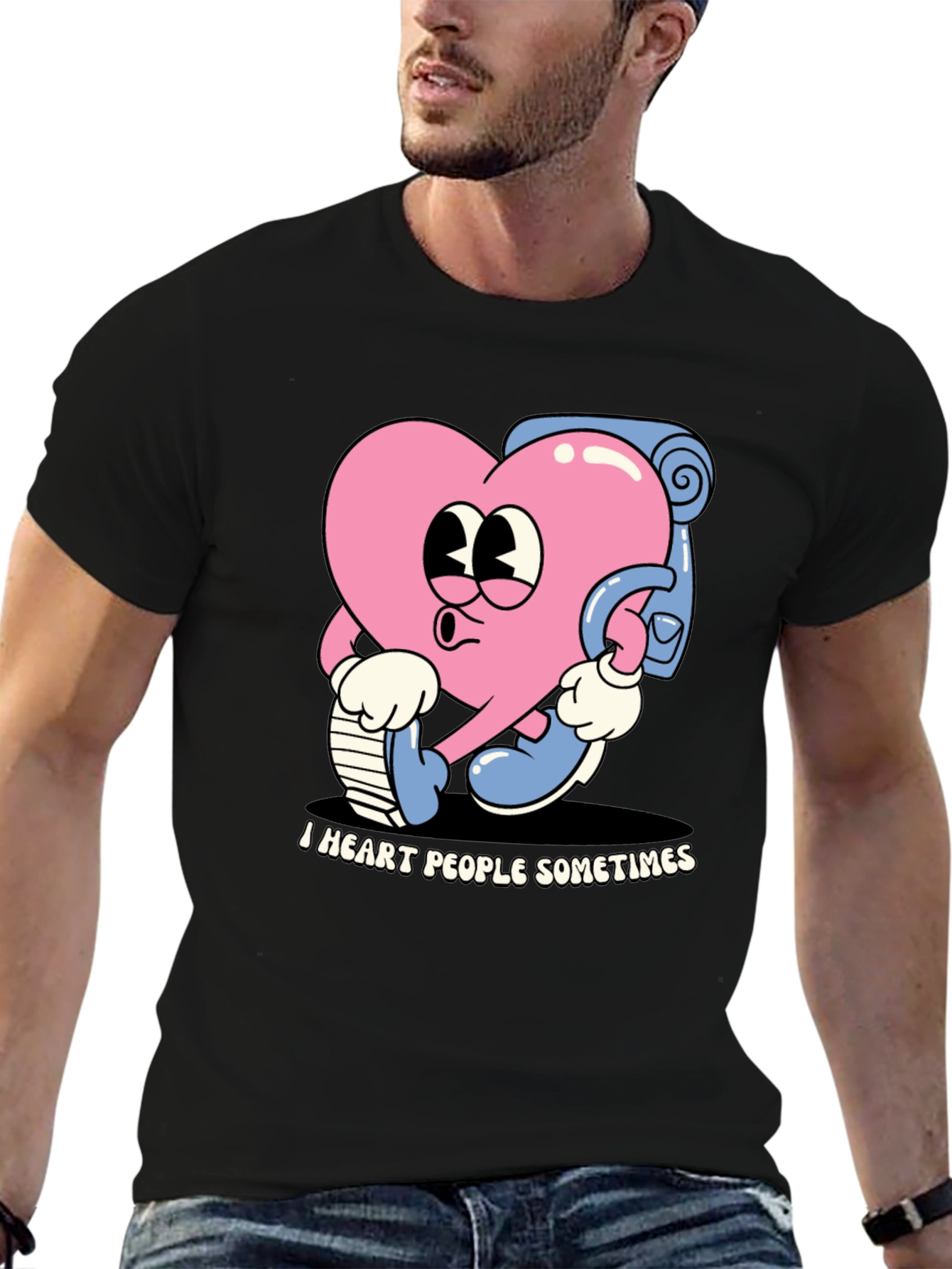 I Heart People Sometimes Graphic Tee