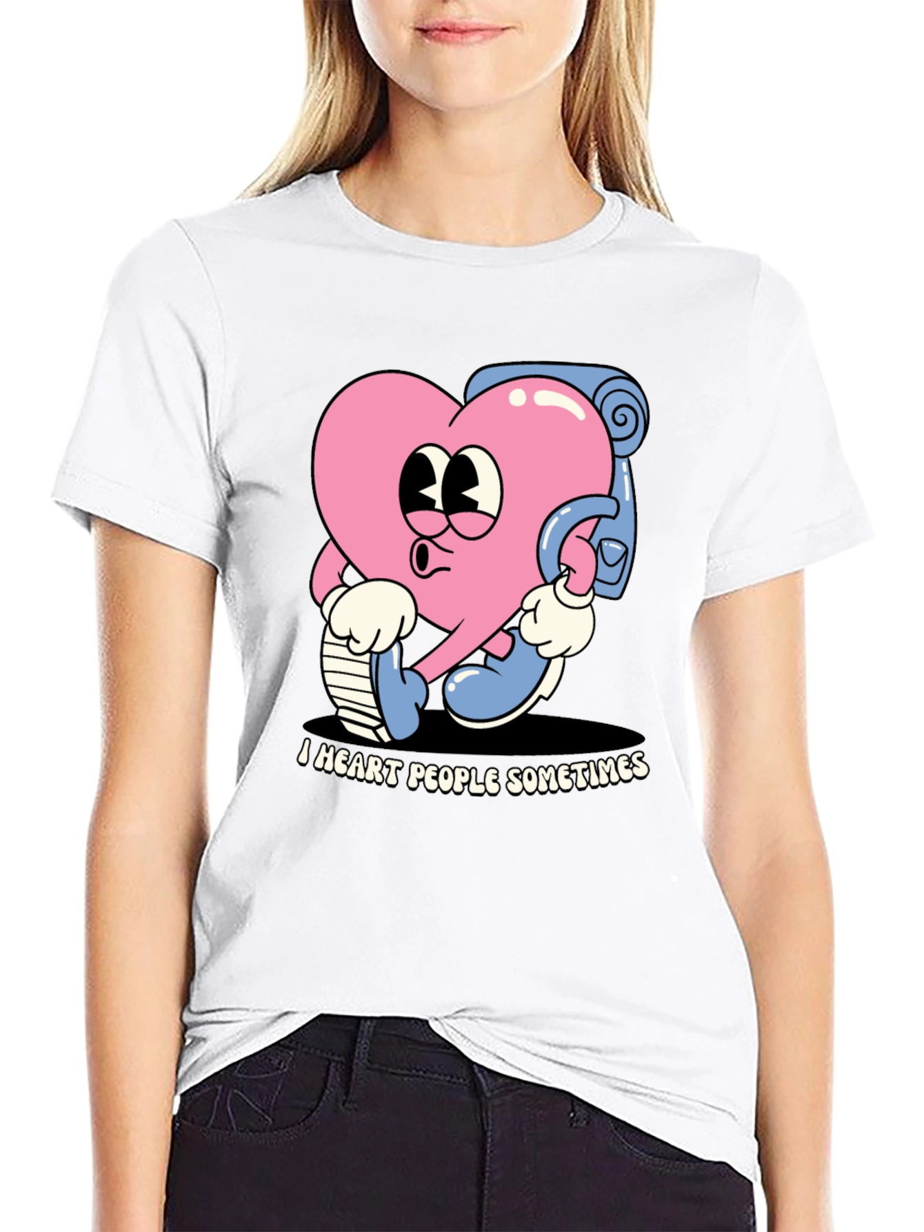 I Heart People Sometimes Graphic Tee