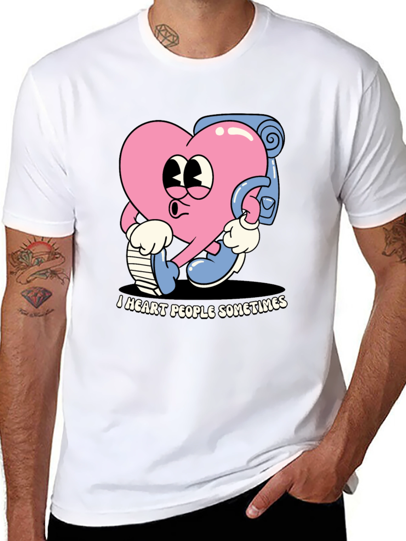 I Heart People Sometimes Graphic Tee