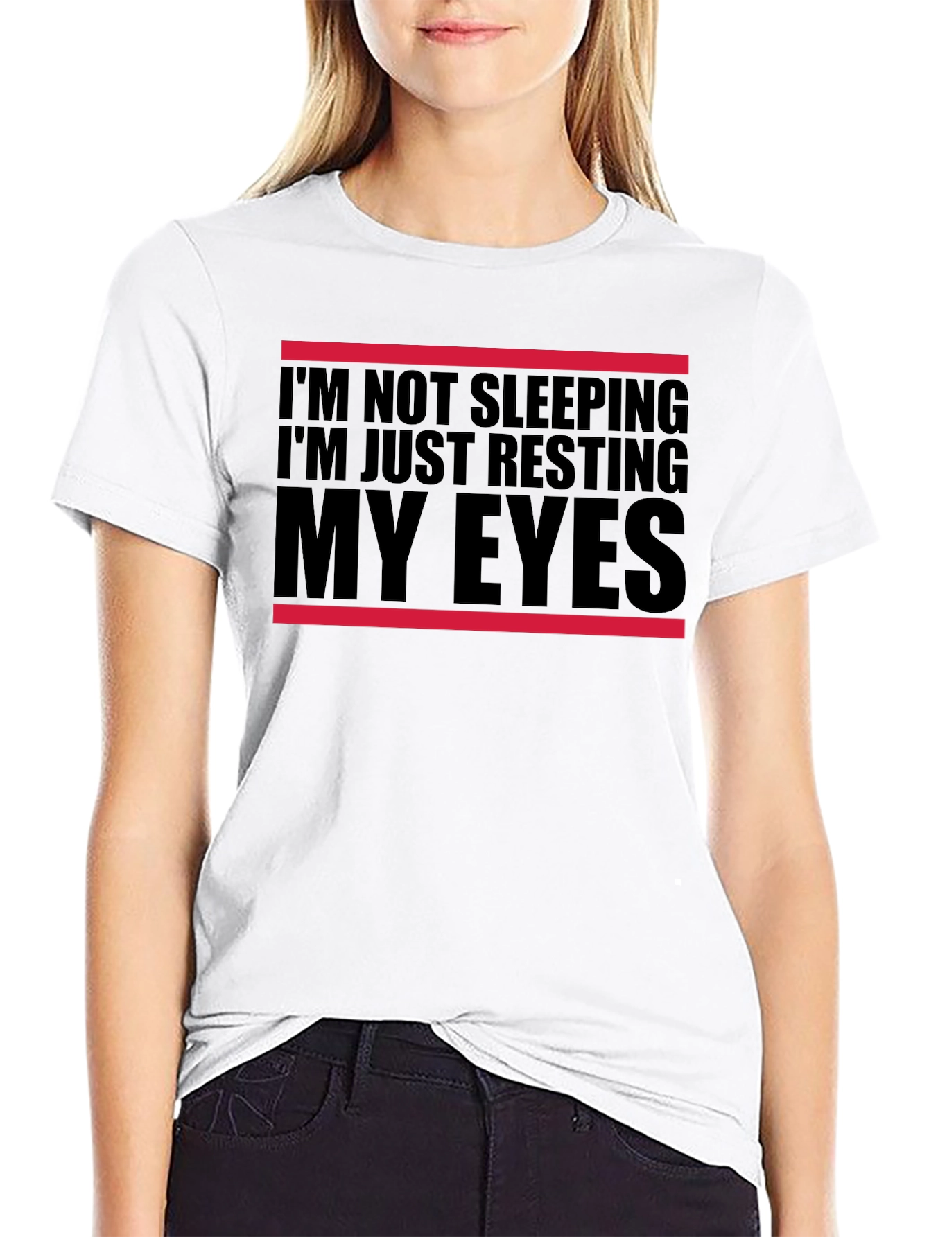 Resting My Eyes Funny T-Shirt - Black