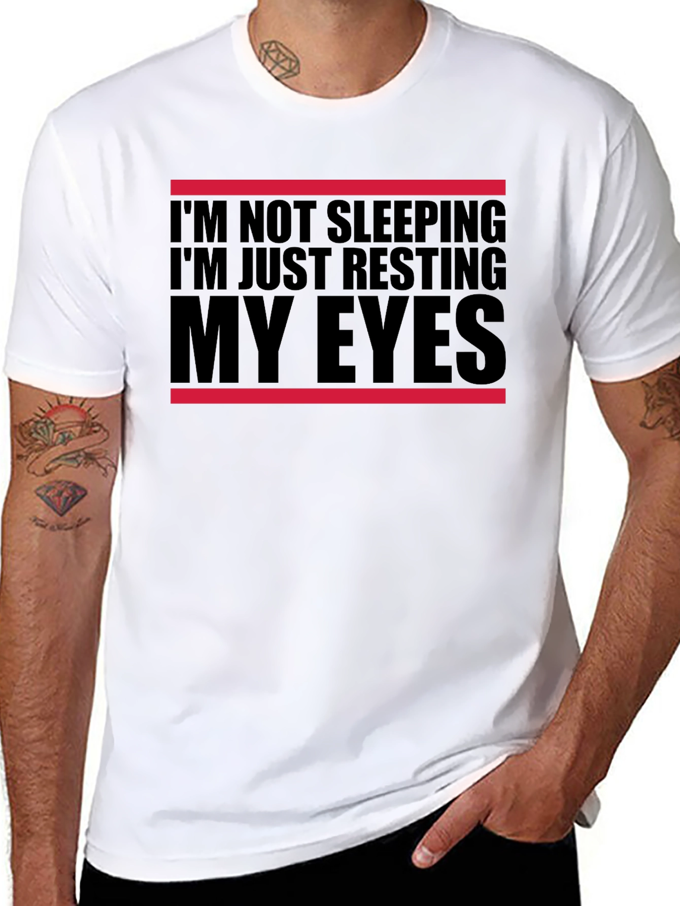 Resting My Eyes Funny T-Shirt - Black