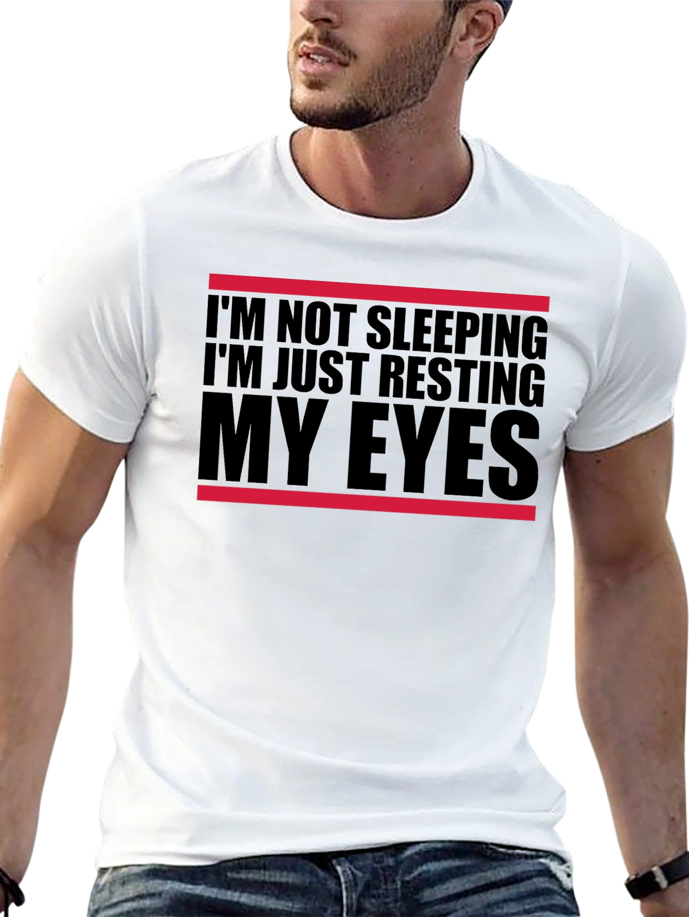 Resting My Eyes Funny T-Shirt - Black