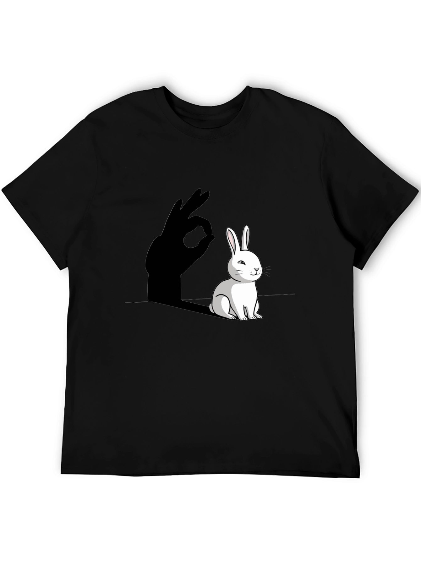 Funny Rabbit Shadow Hand Sign T-Shirt