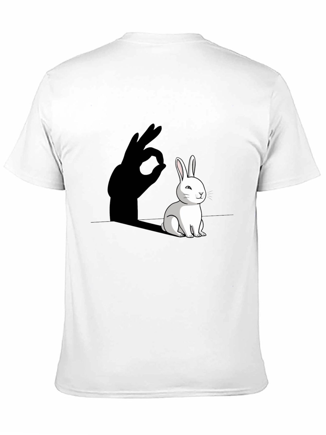 Funny Rabbit Shadow Hand Sign T-Shirt