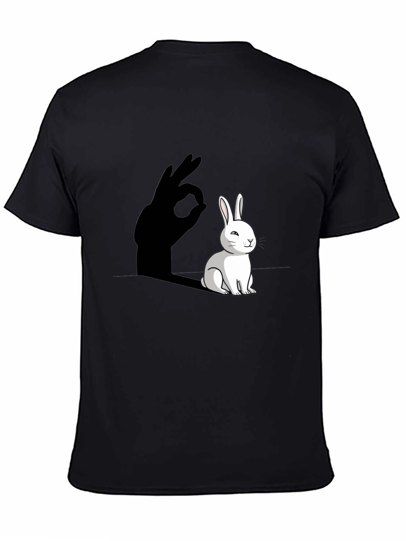 Funny Rabbit Shadow Hand Sign T-Shirt