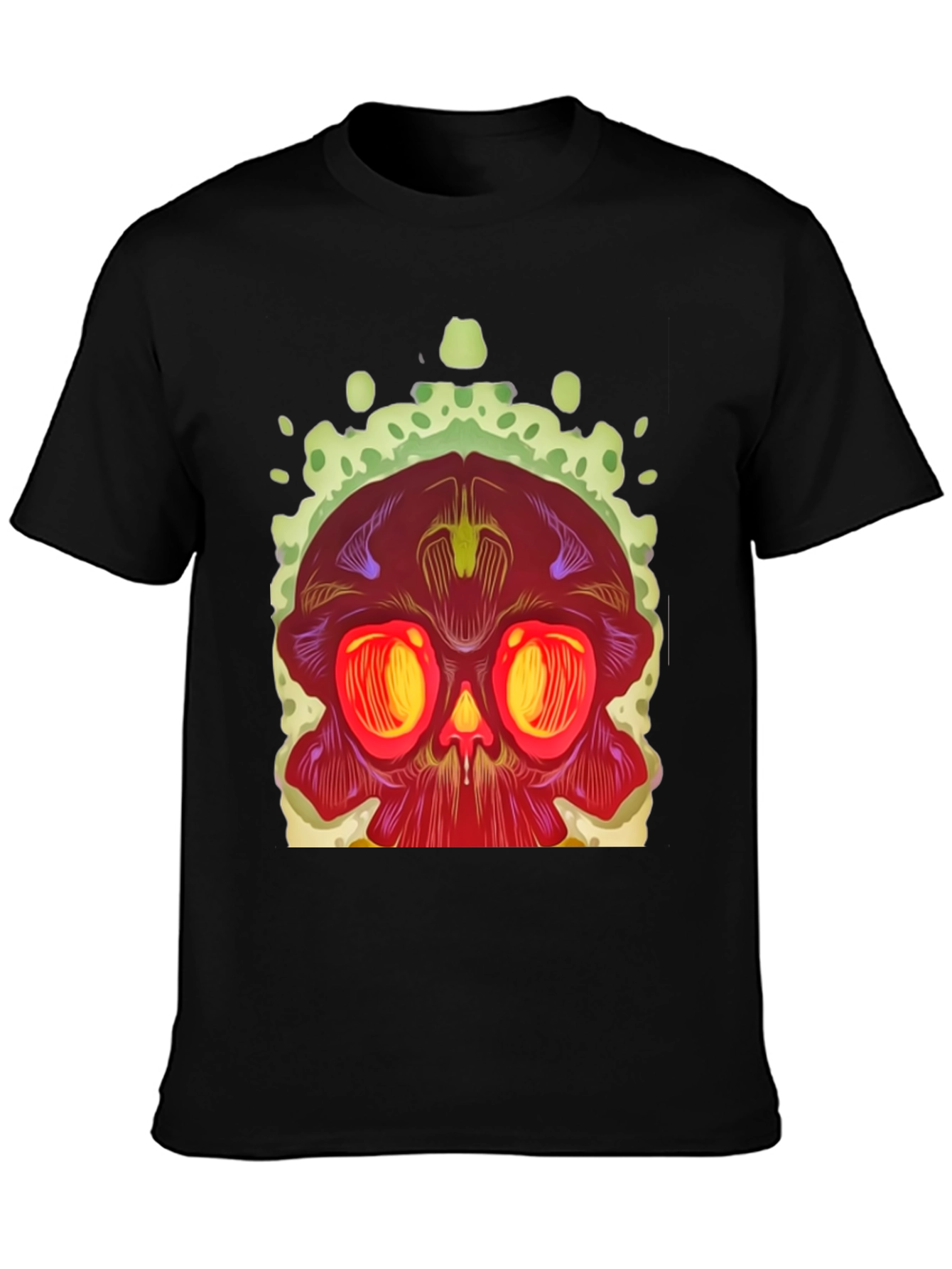 Skull Graphic Print Black T-Shirt