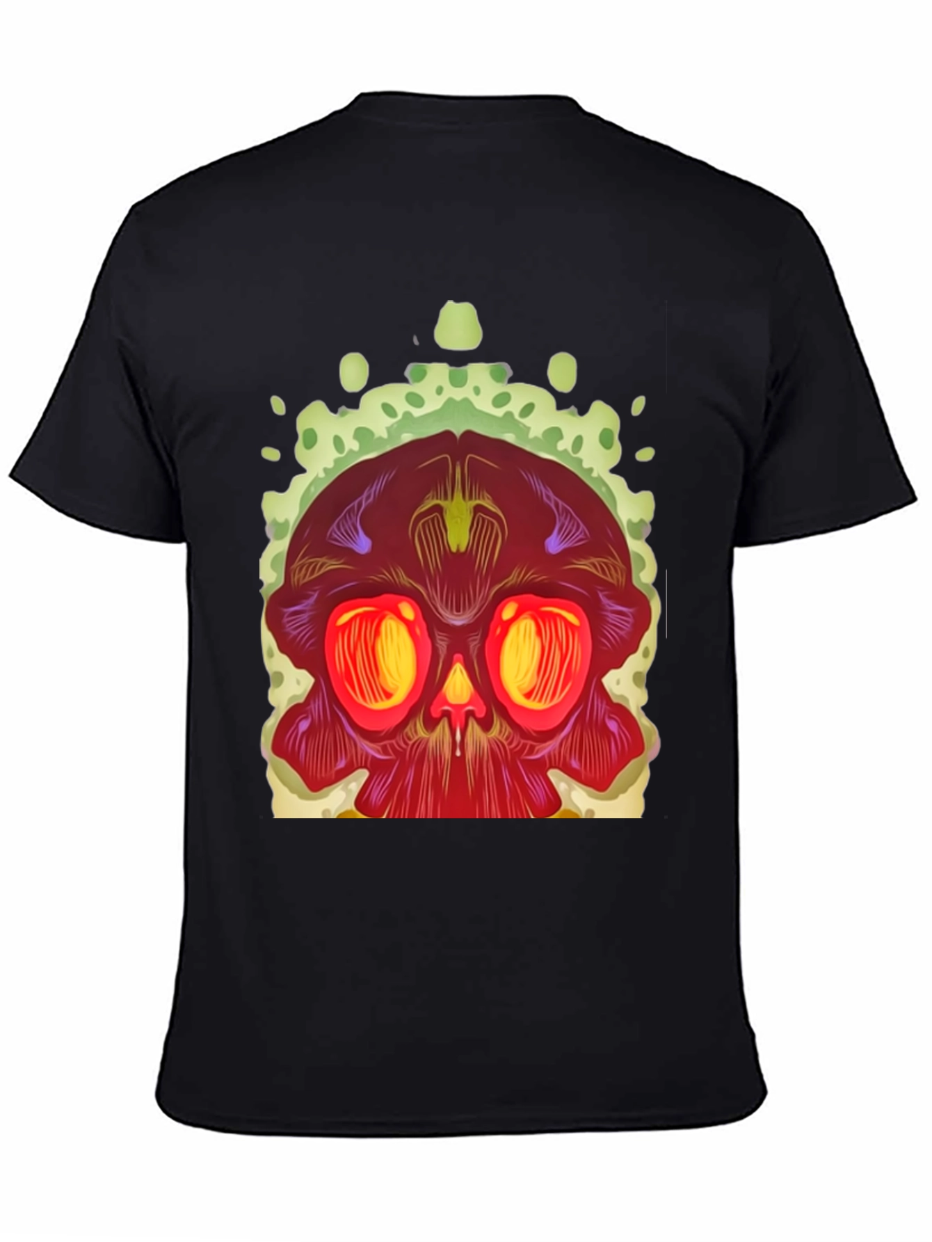 Skull Graphic Print Black T-Shirt