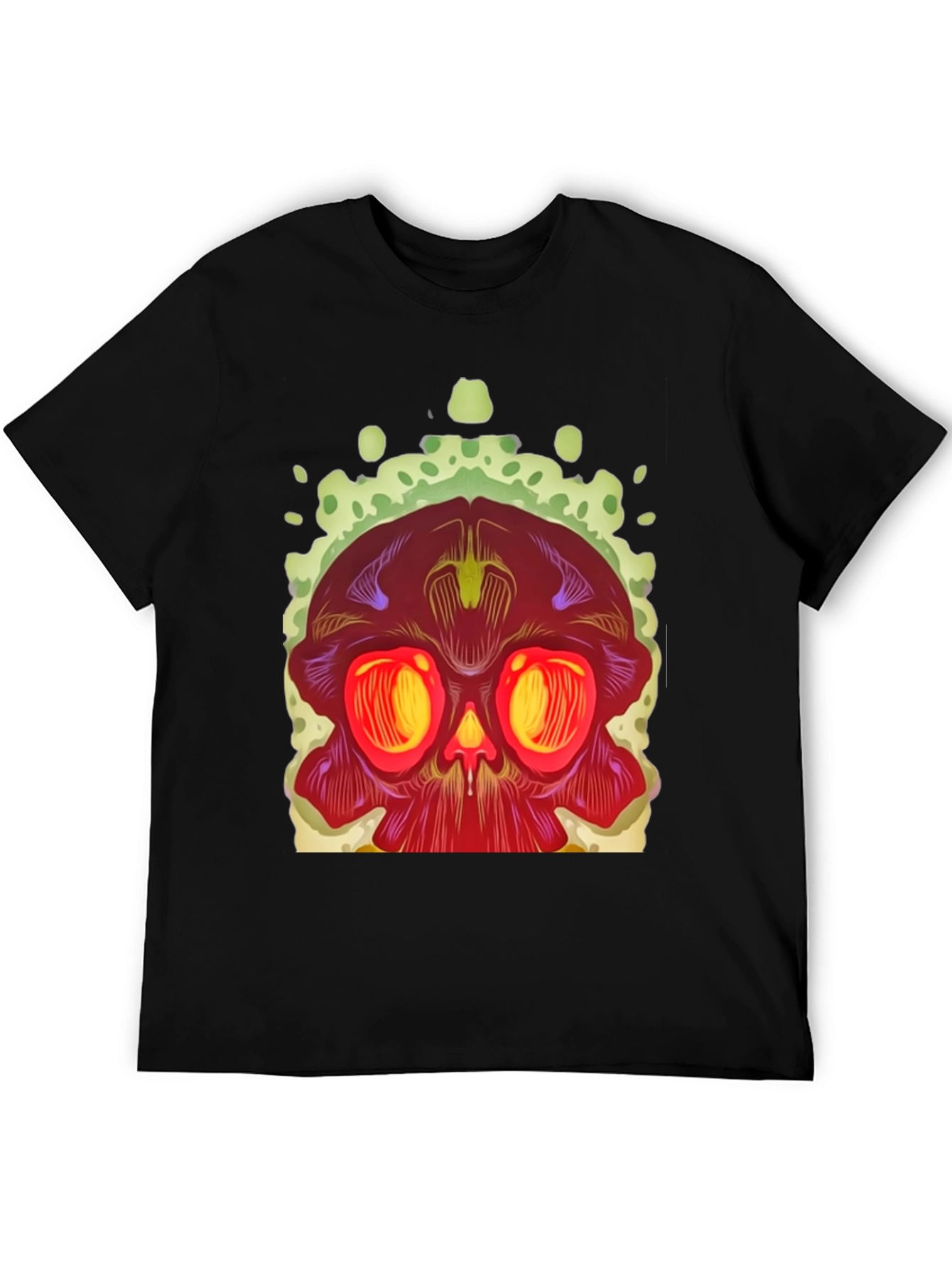 Skull Graphic Print Black T-Shirt