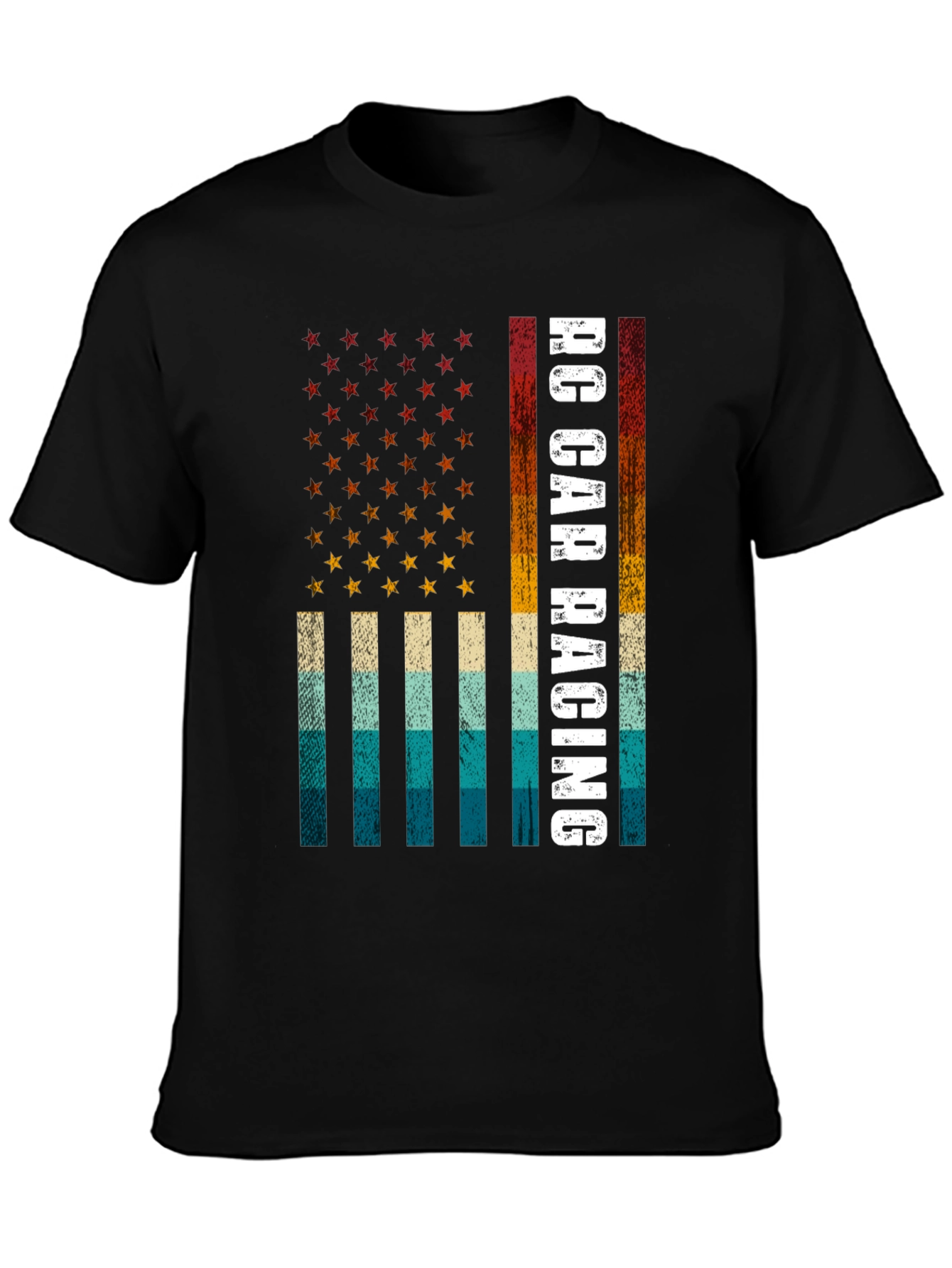 RC Car Racing American Flag T-Shirt