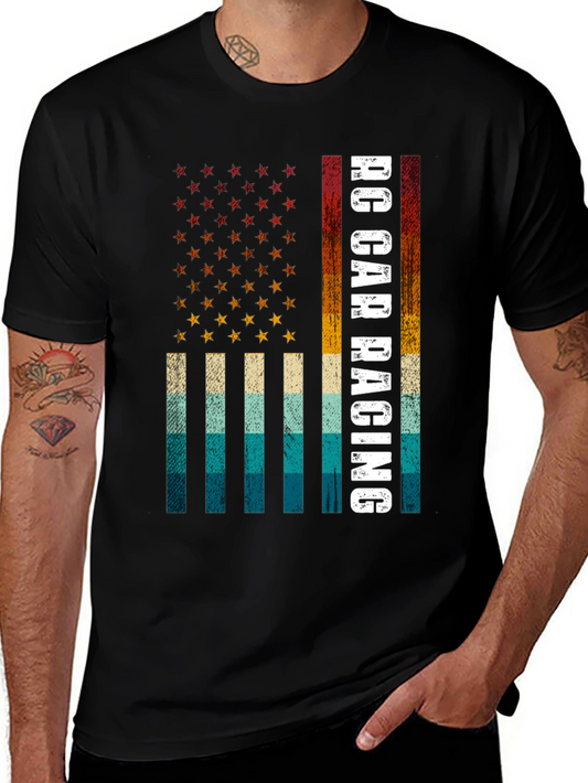 RC Car Racing American Flag T-Shirt