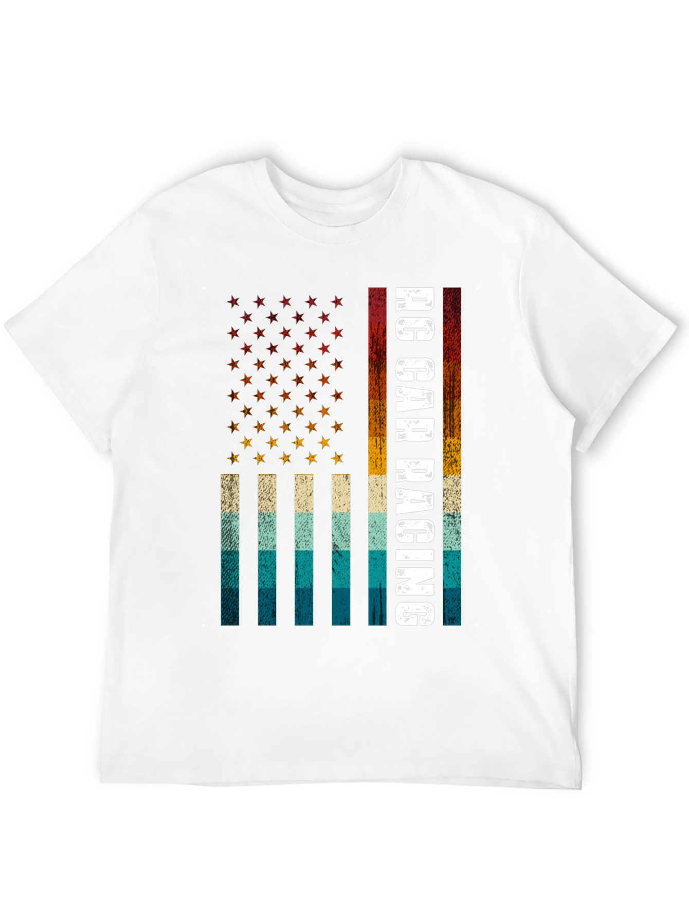 RC Car Racing American Flag T-Shirt