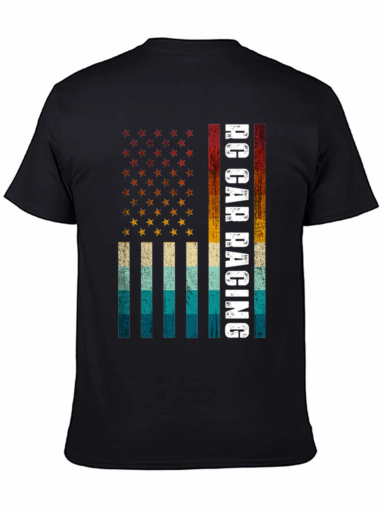 RC Car Racing American Flag T-Shirt