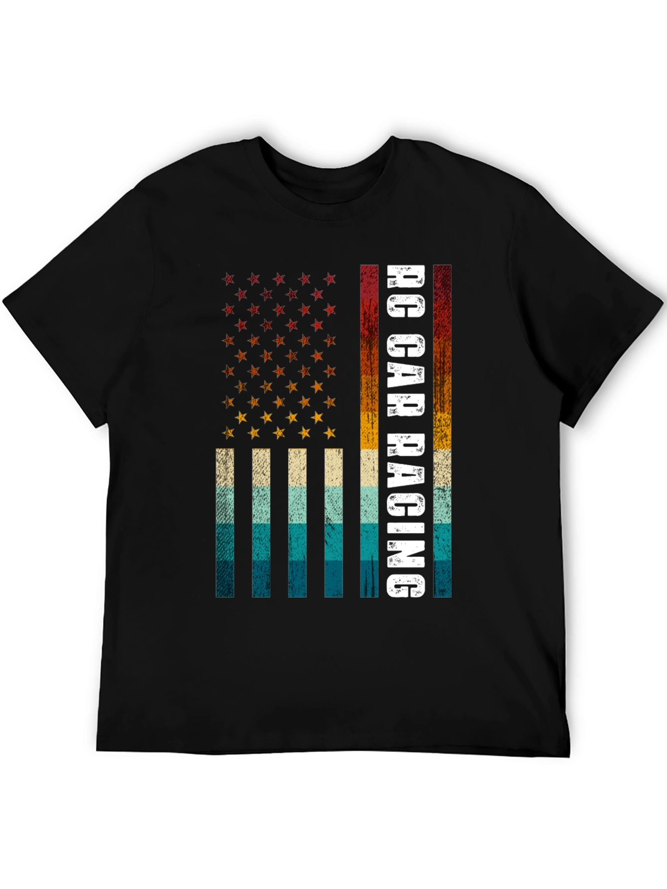 RC Car Racing American Flag T-Shirt