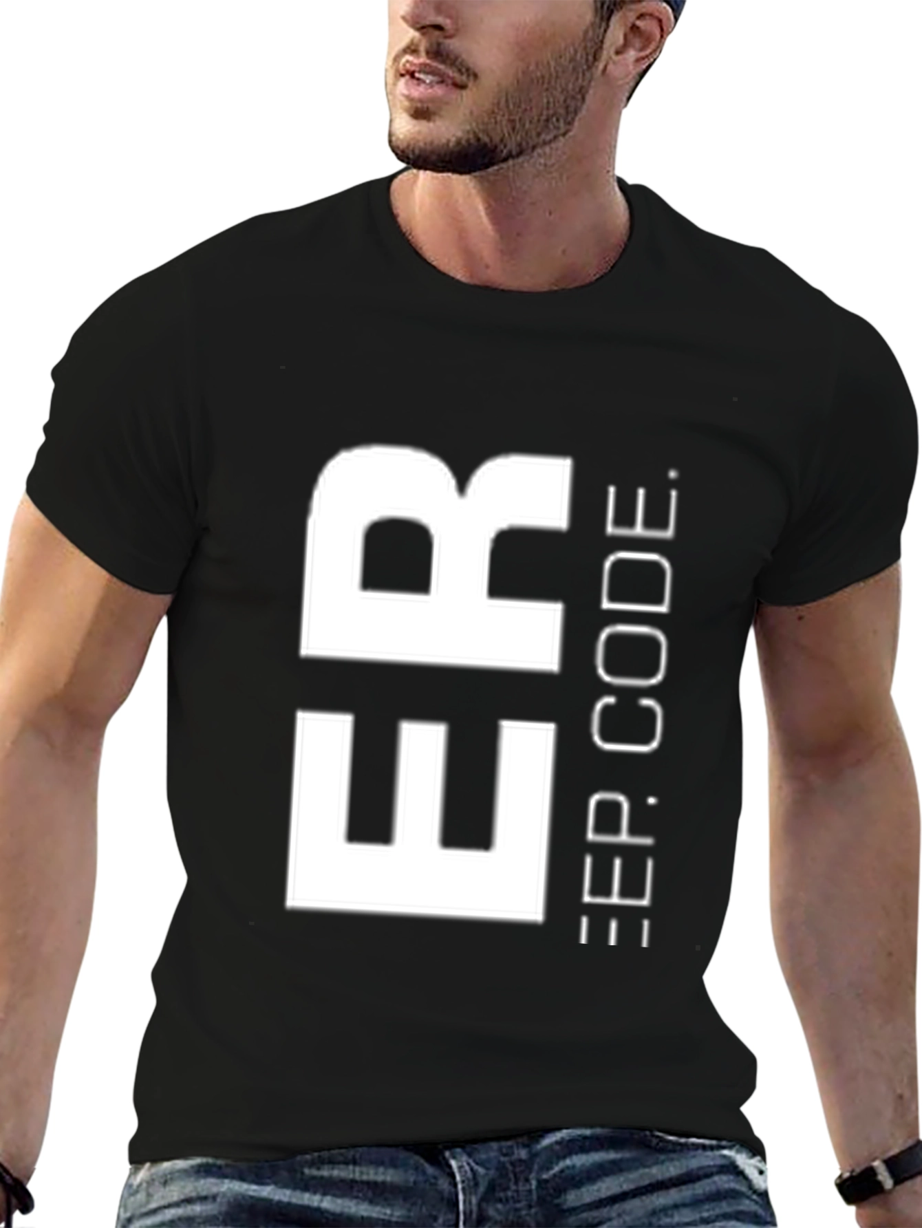 Deep Code T-Shirt - Modern Black Tee