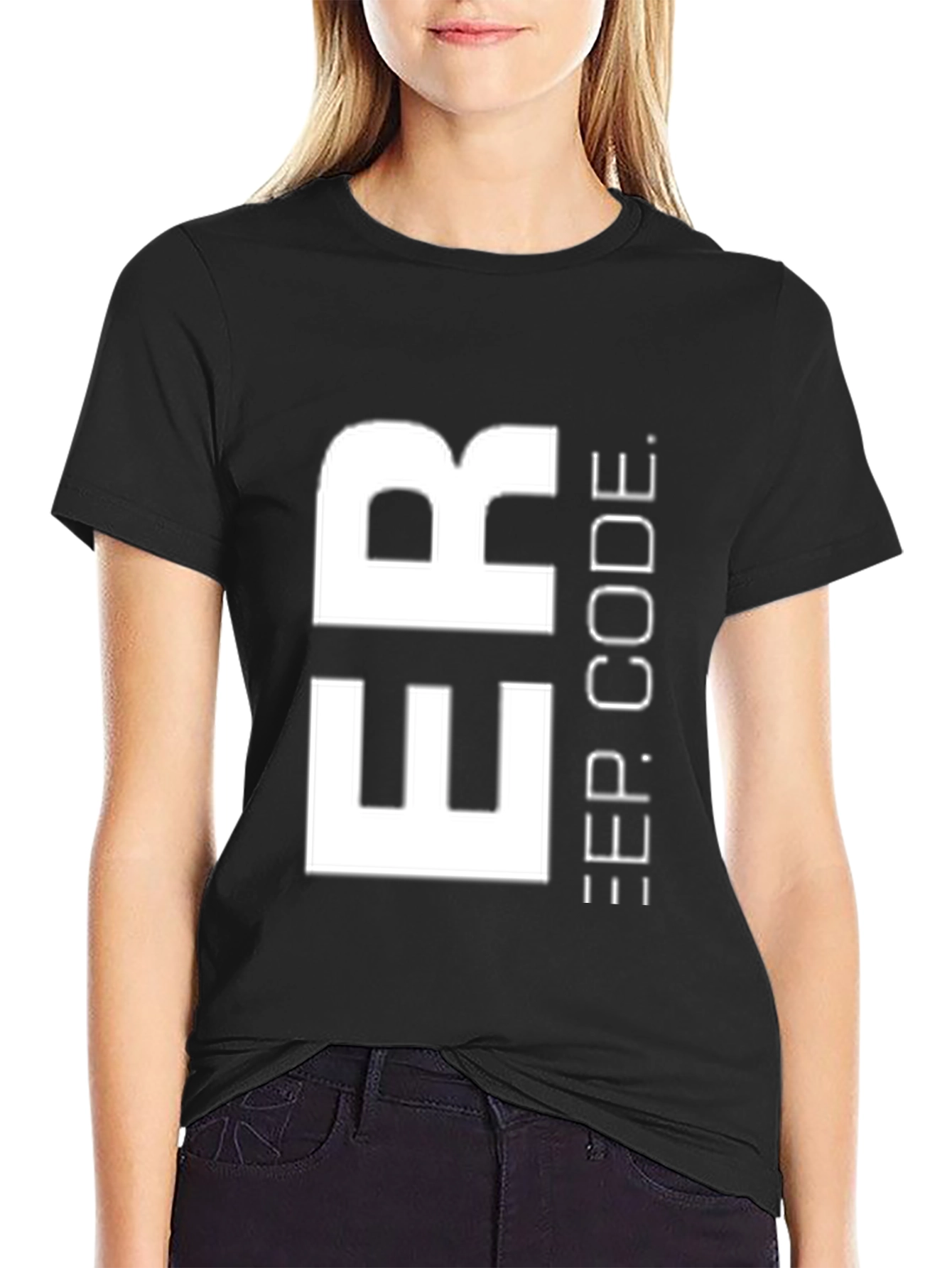 Deep Code T-Shirt - Modern Black Tee