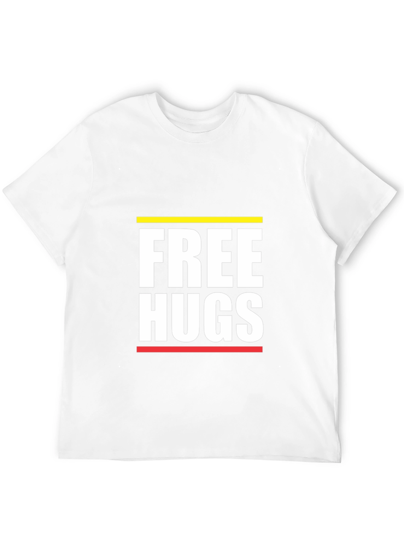 Free Hugs Graphic Tee - Black Cotton Comfort