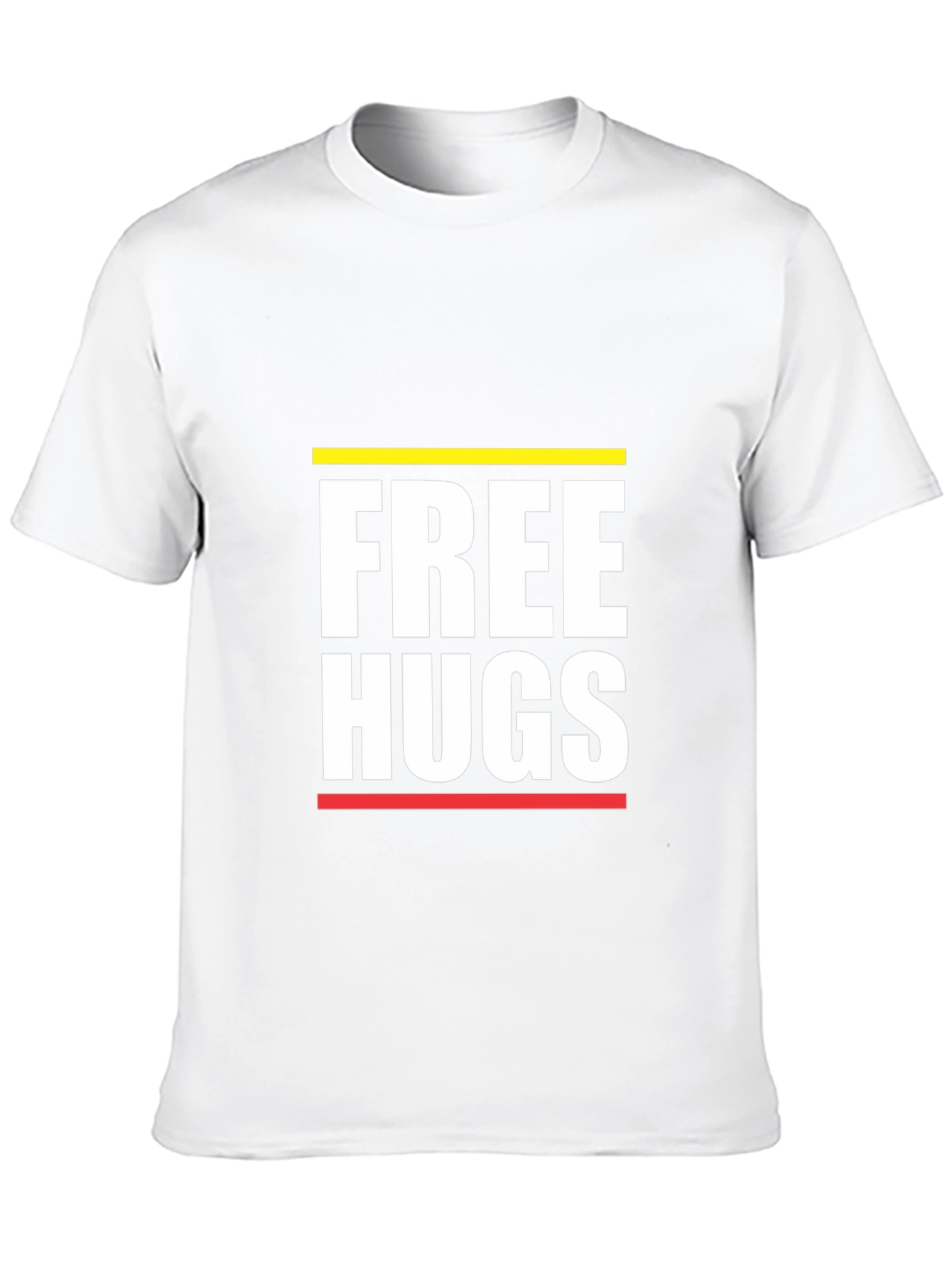 Free Hugs Graphic Tee - Black Cotton Comfort