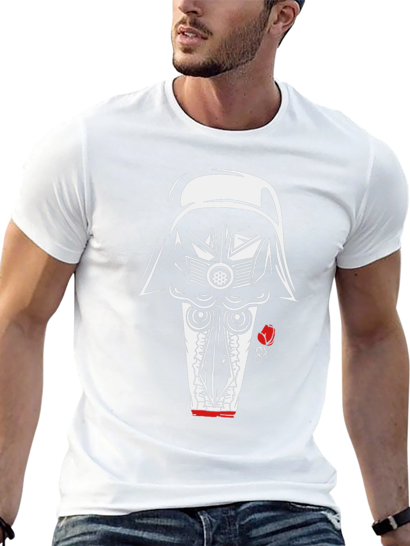 Darth Vader Playing Card Mens T-Shirt
