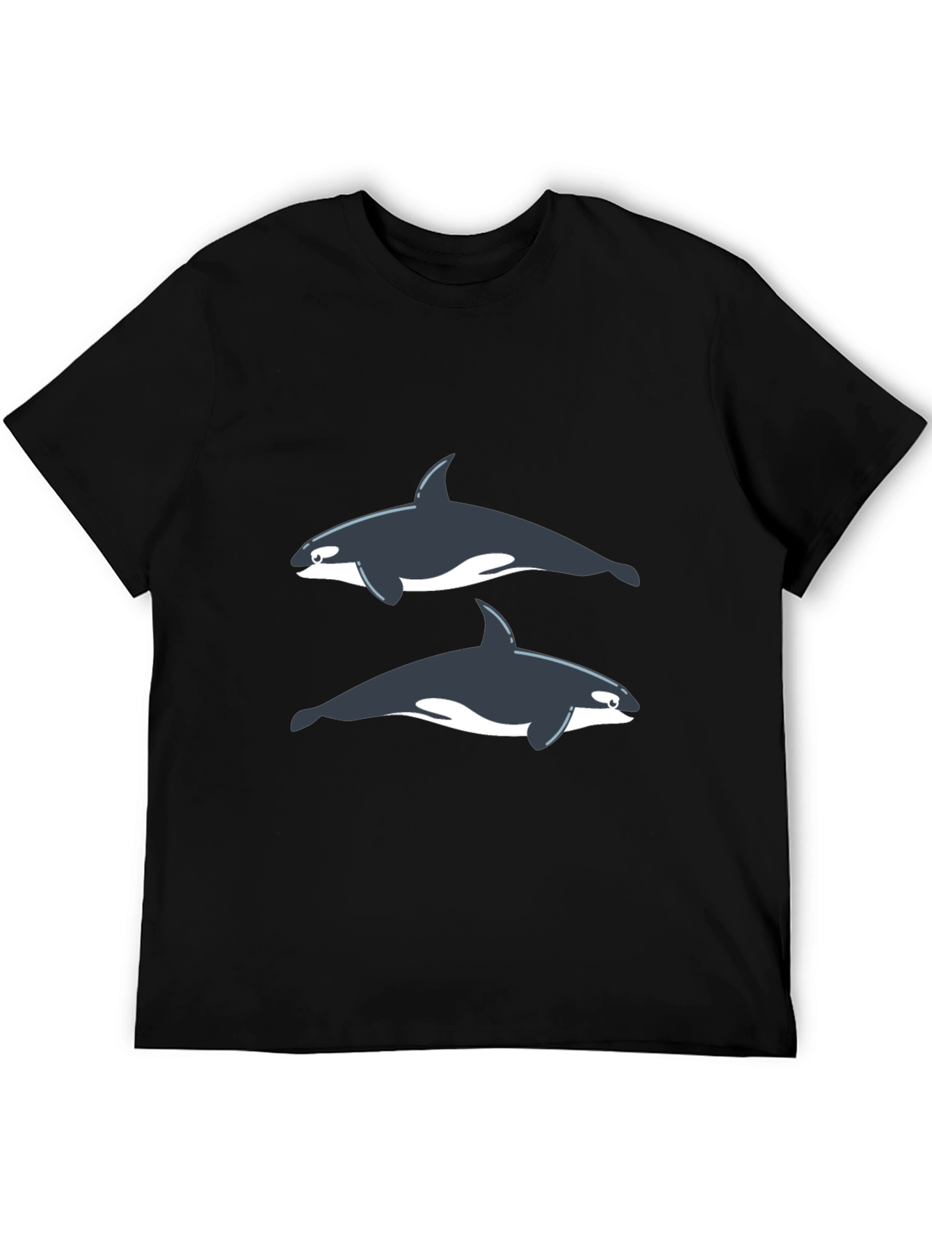 Orca Graphic Tee - Black Cotton T-Shirt