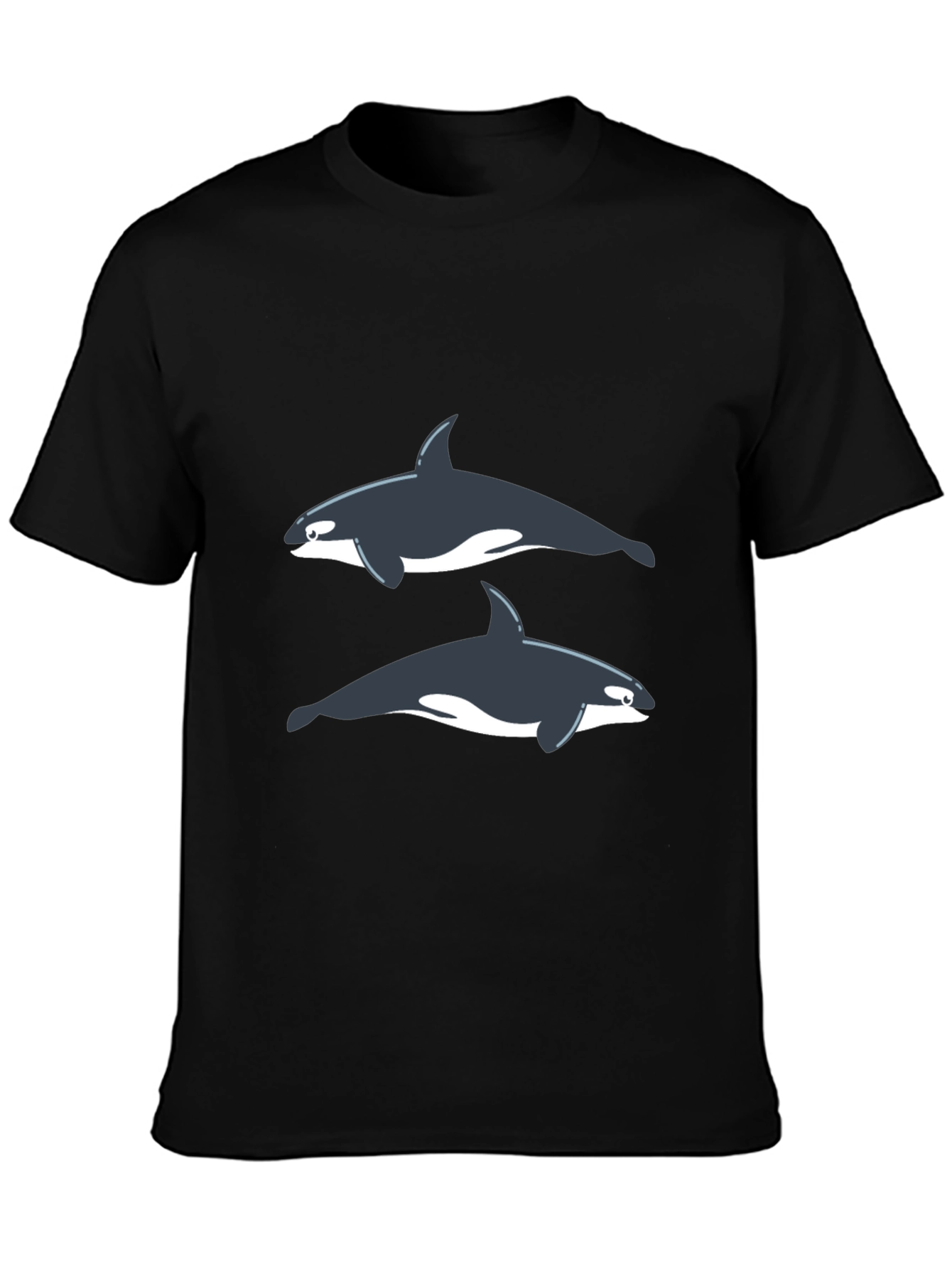 Orca Graphic Tee - Black Cotton T-Shirt