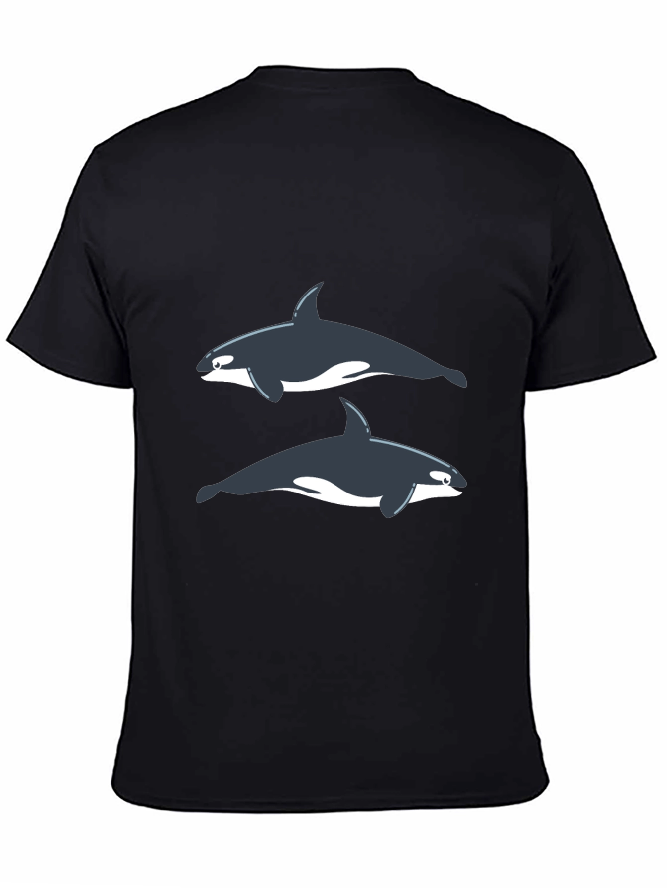 Orca Graphic Tee - Black Cotton T-Shirt