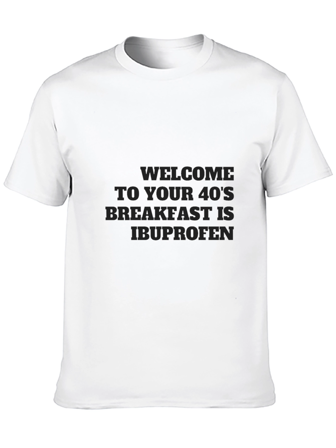 Funny 40s Breakfast Ibuprofen Black T-Shirt