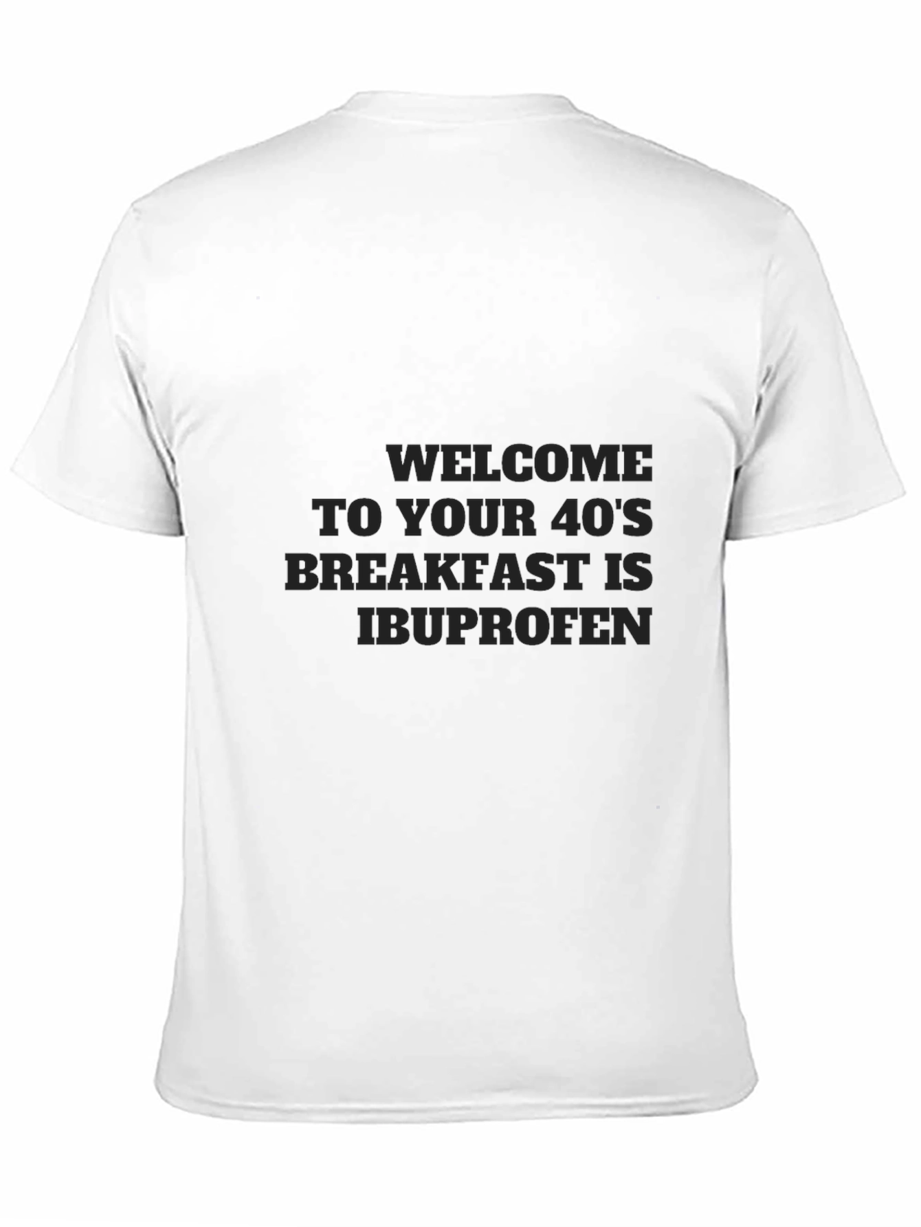 Funny 40s Breakfast Ibuprofen Black T-Shirt