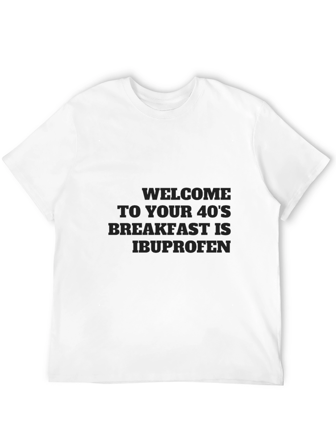 Funny 40s Breakfast Ibuprofen Black T-Shirt