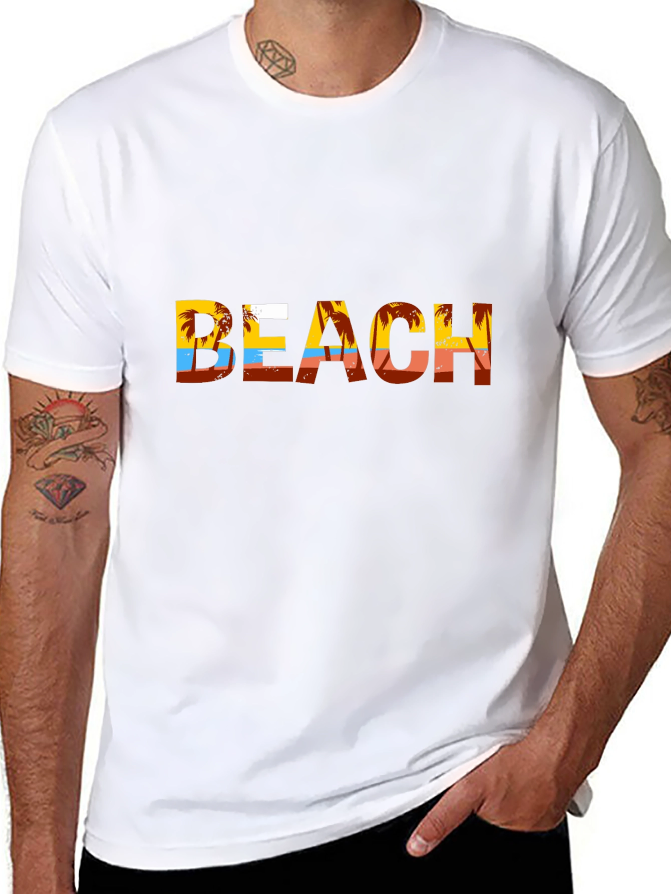 Beach Palm Tree Graphic T-Shirt - Vacation Vibes