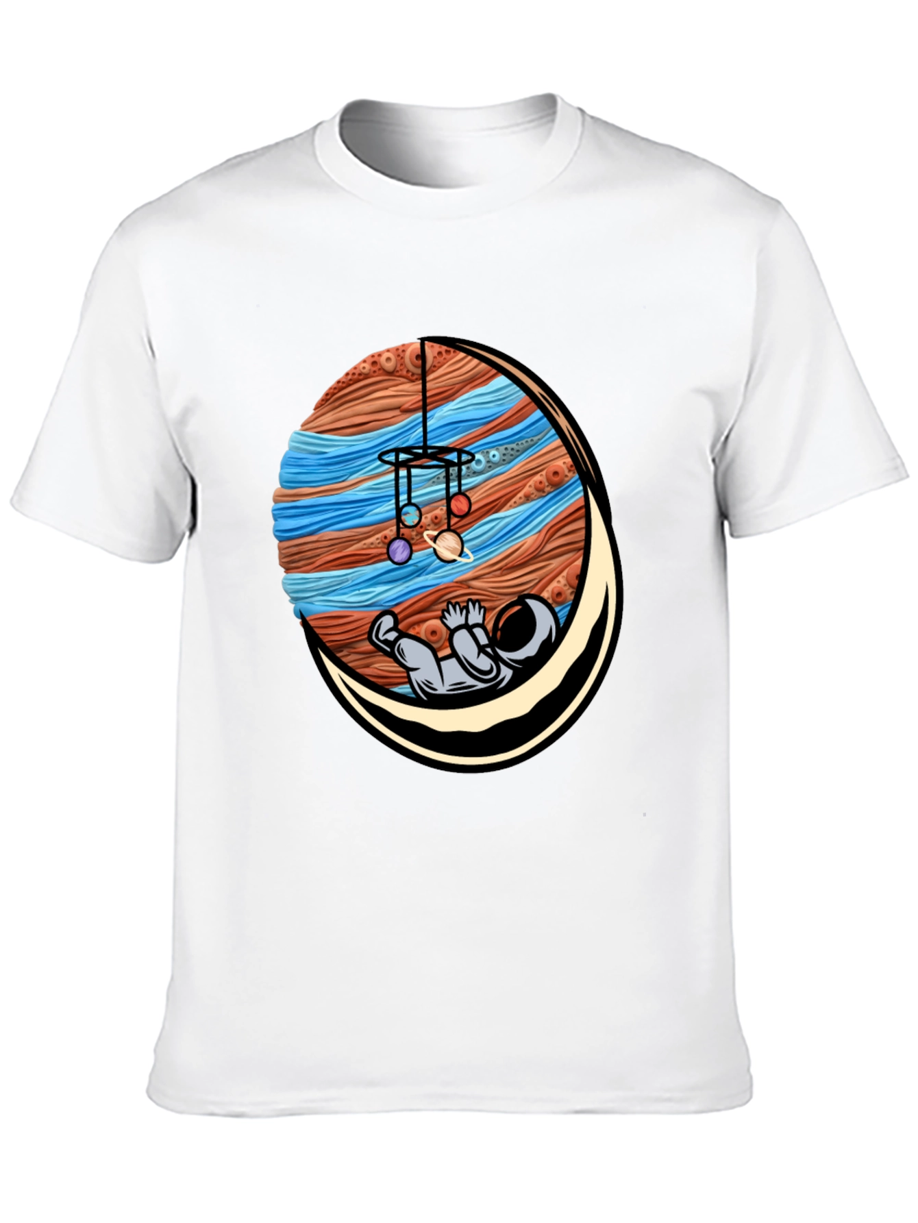 Astronaut Mobile Graphic Tee - Relaxed Space Vibes