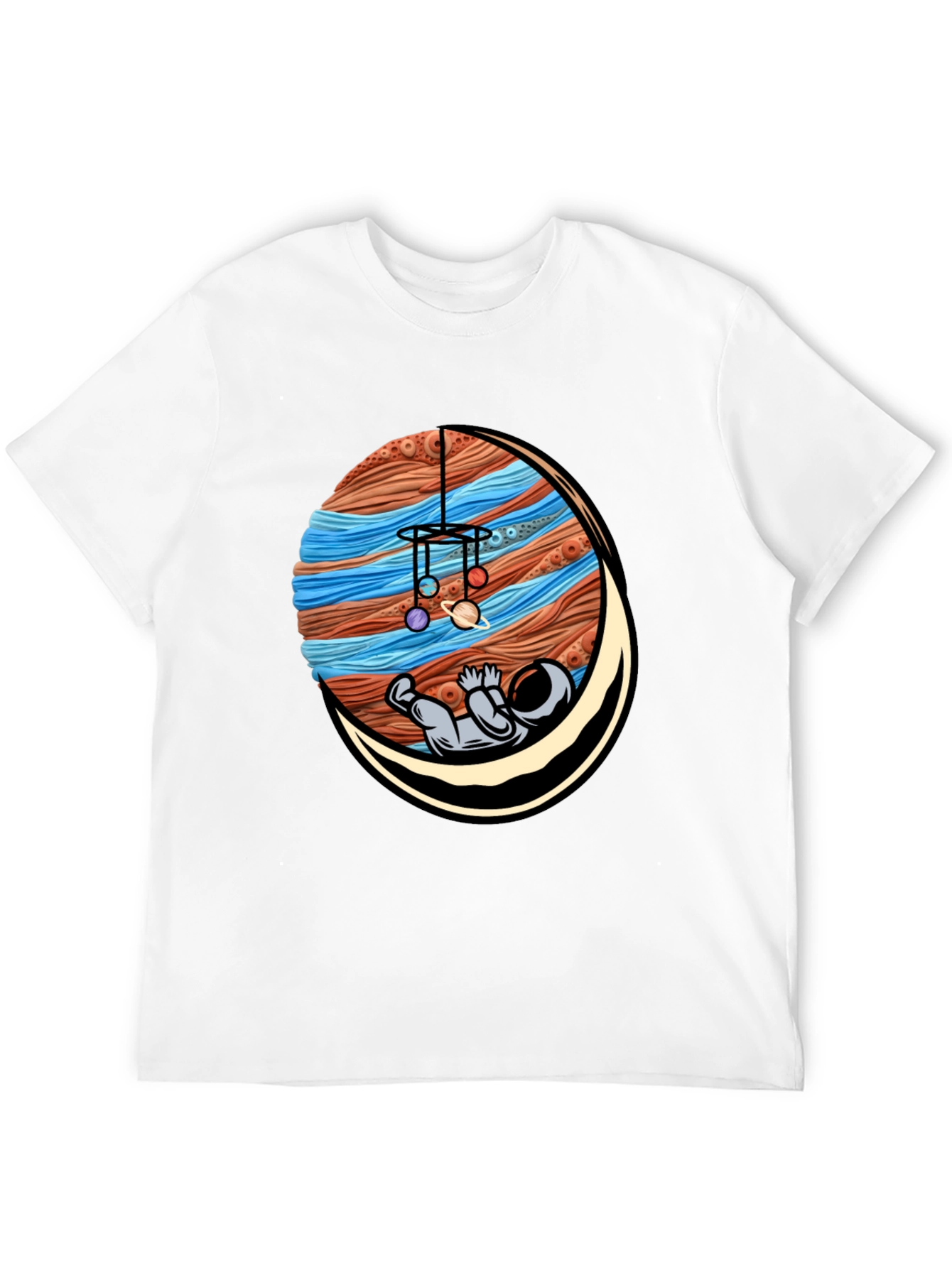 Astronaut Mobile Graphic Tee - Relaxed Space Vibes