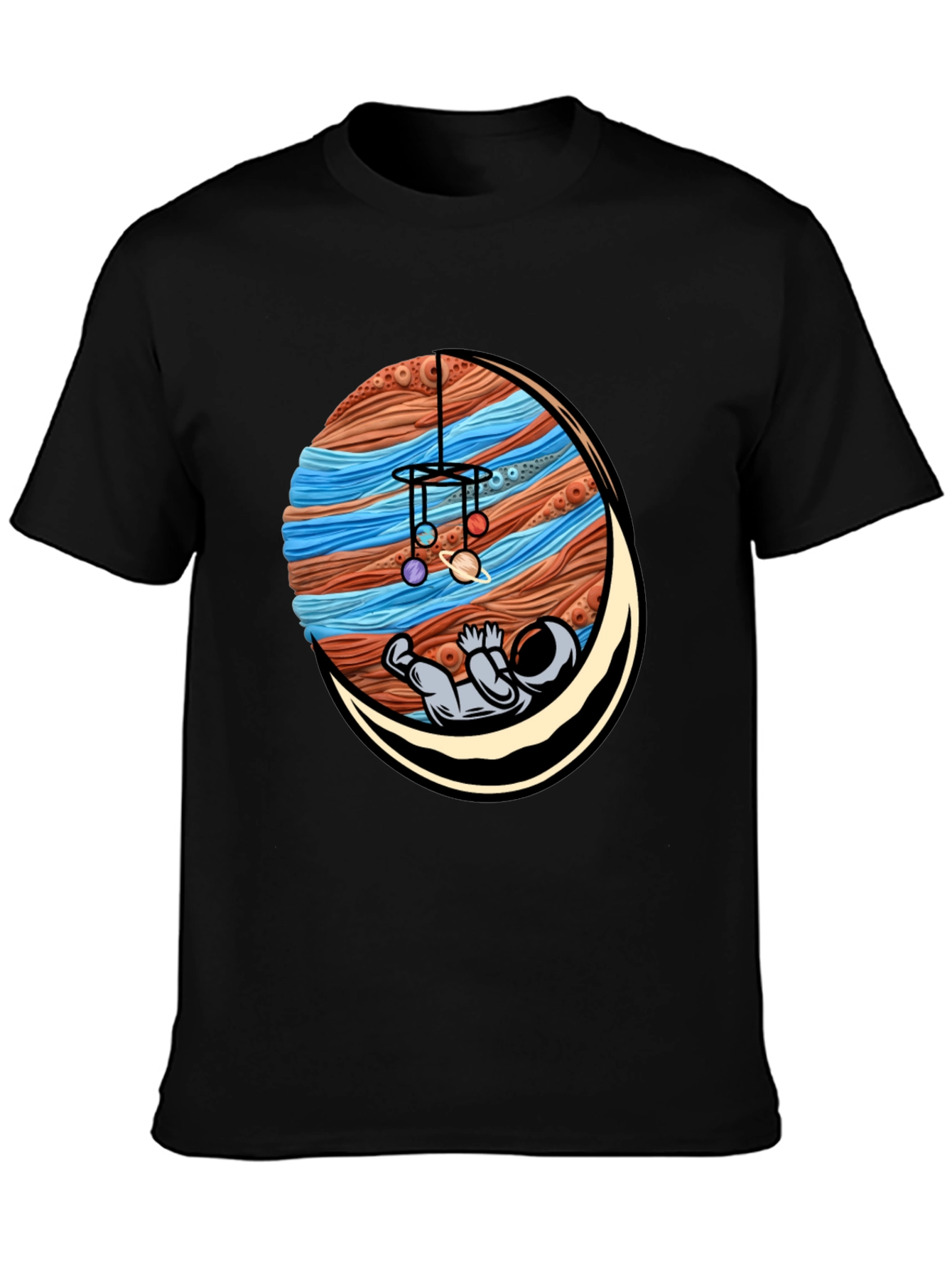 Astronaut Mobile Graphic Tee - Relaxed Space Vibes