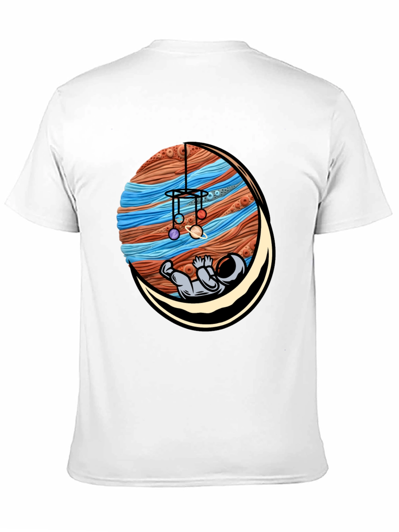 Astronaut Mobile Graphic Tee - Relaxed Space Vibes