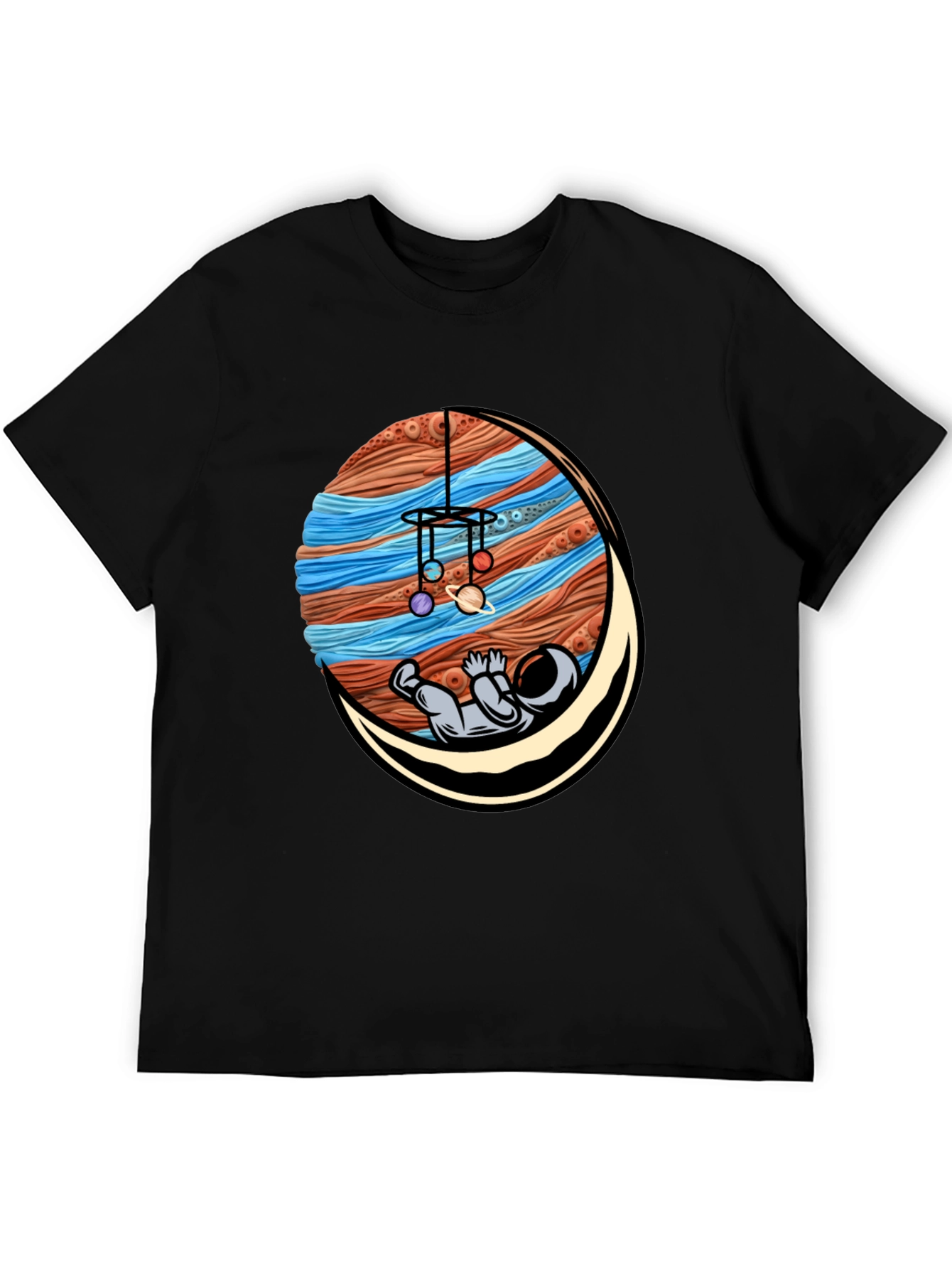Astronaut Mobile Graphic Tee - Relaxed Space Vibes