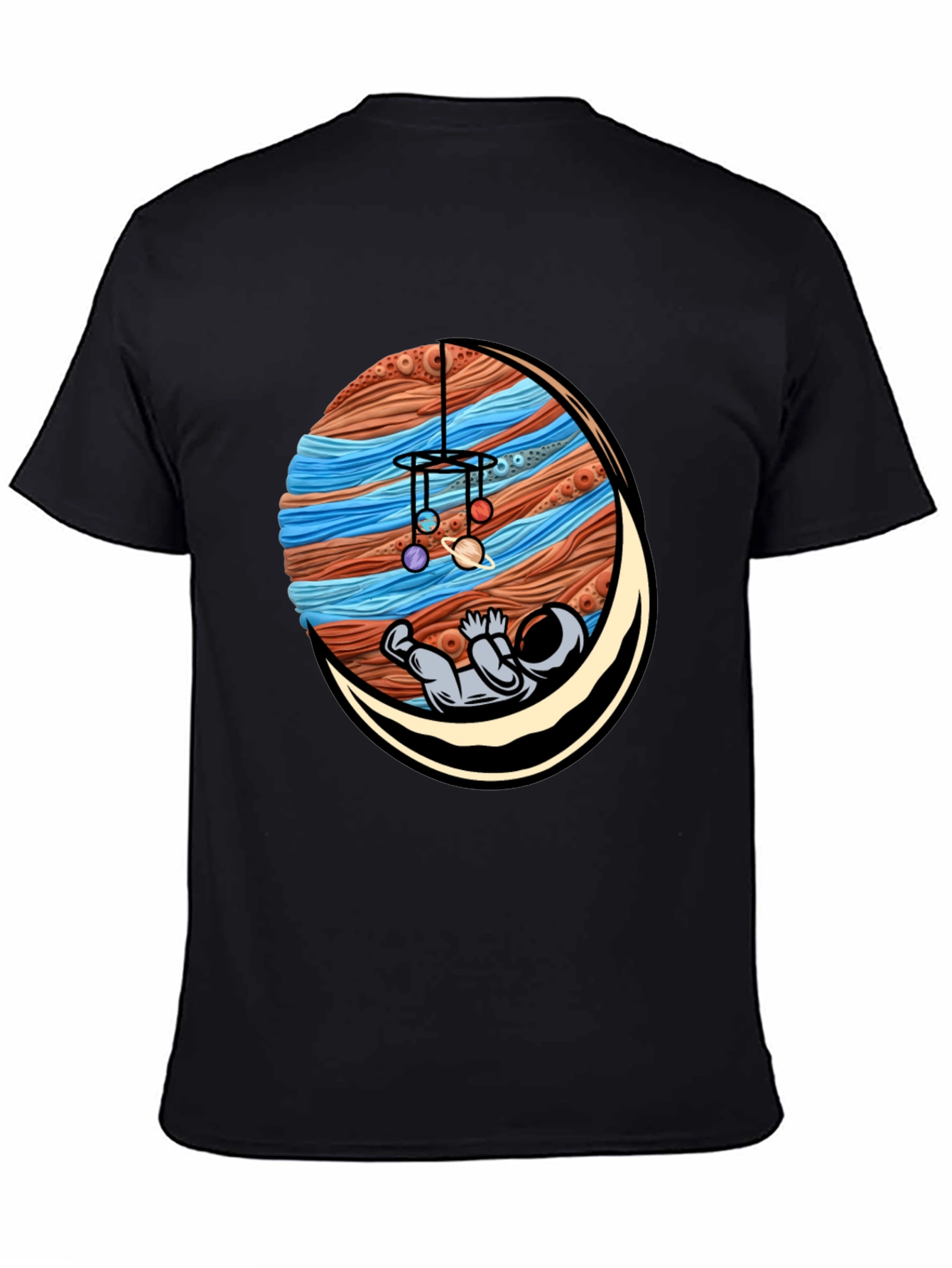 Astronaut Mobile Graphic Tee - Relaxed Space Vibes