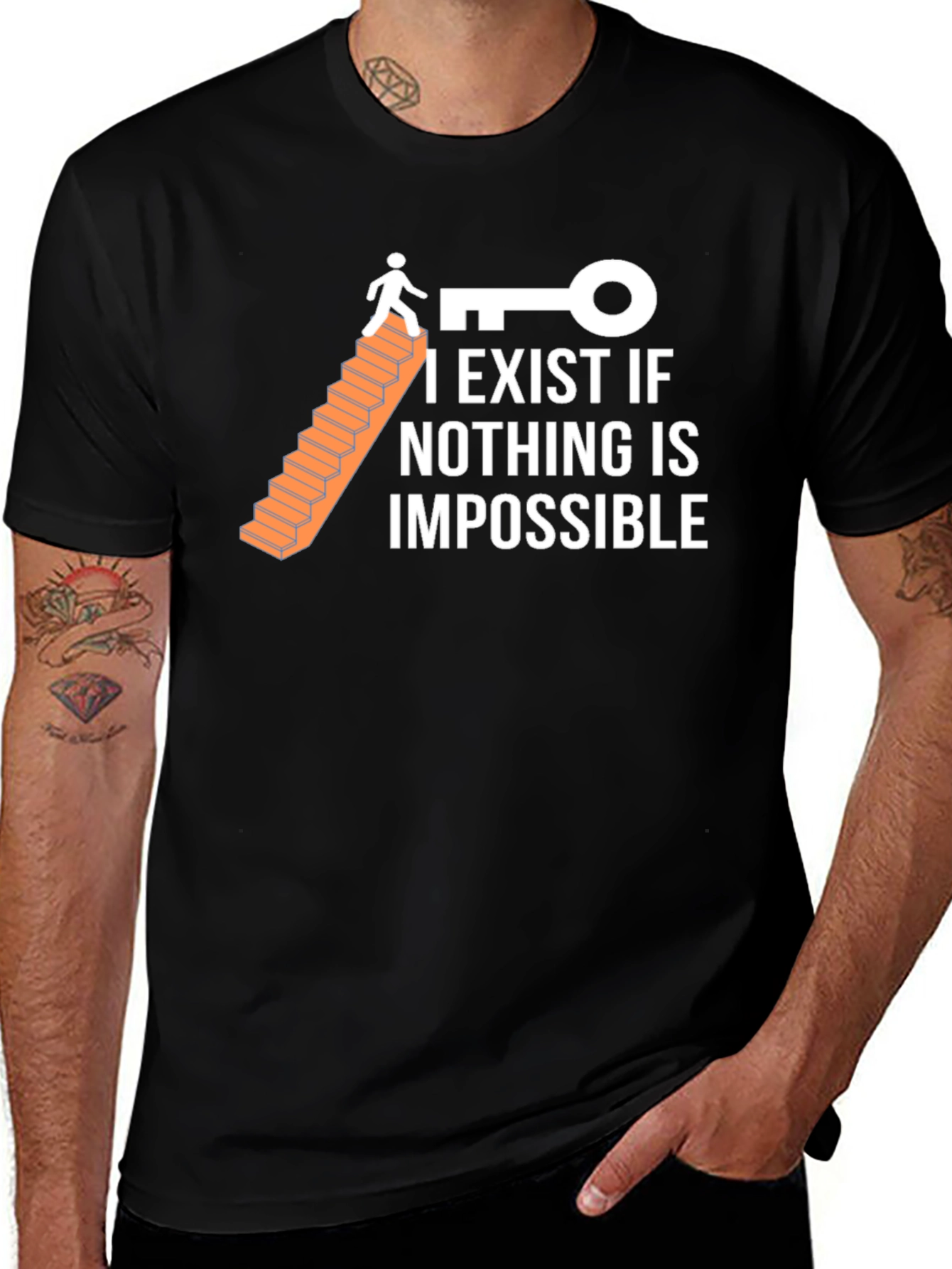 Optimistic T-Shirt: I Exist If Nothing Is Impossible