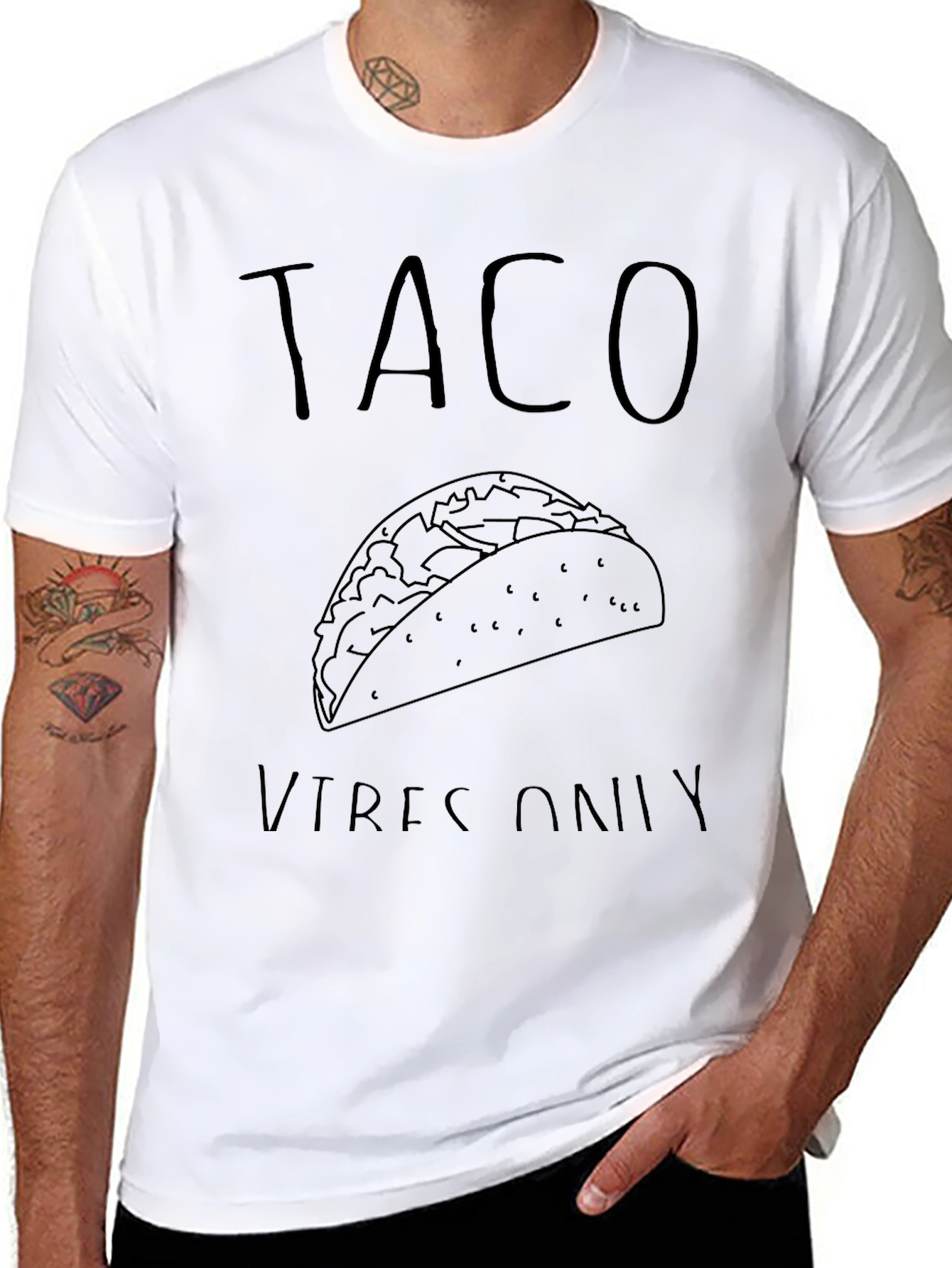 Taco Vibes Only Graphic Tee - Black