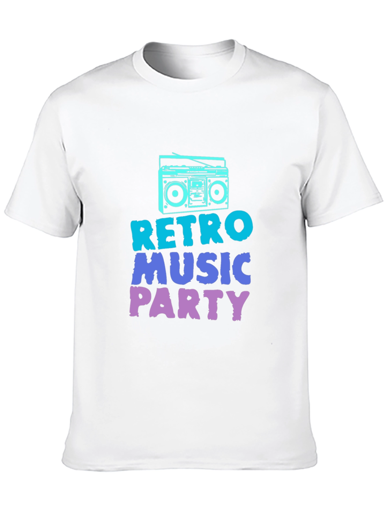 Retro Music Party Black Graphic Tee