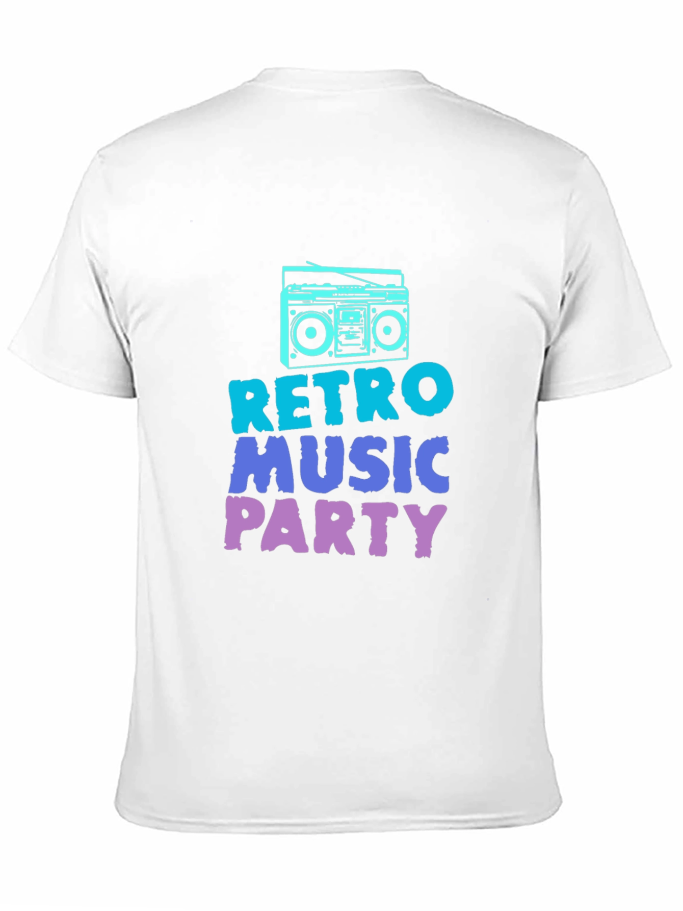 Retro Music Party Black Graphic Tee