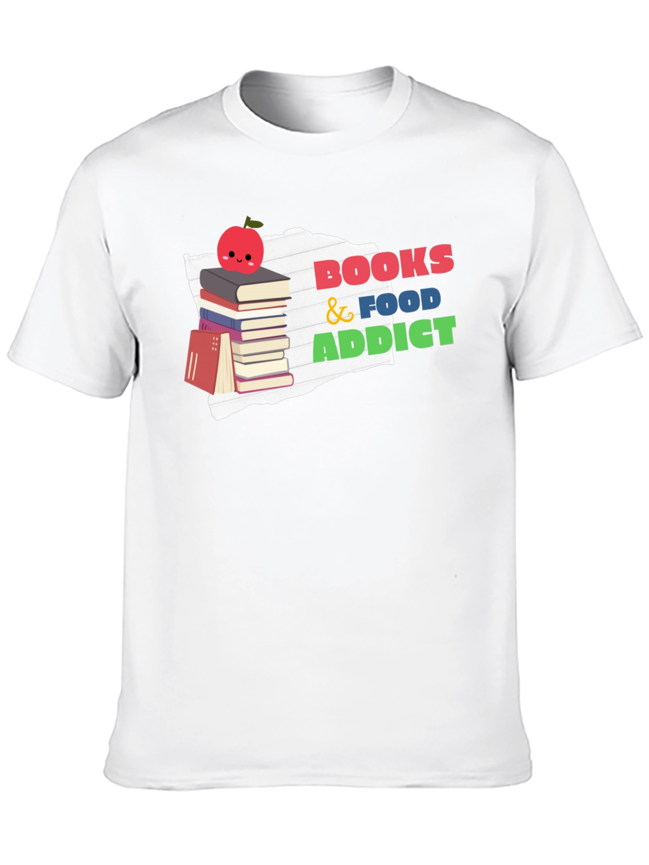 Books and Food Addict Graphic T-Shirt